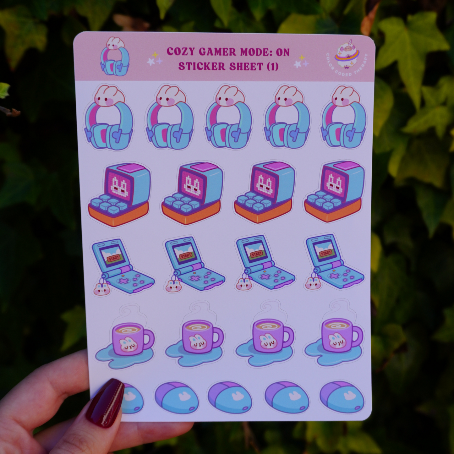 Cozy Gamer Mode: On (1) stickervel