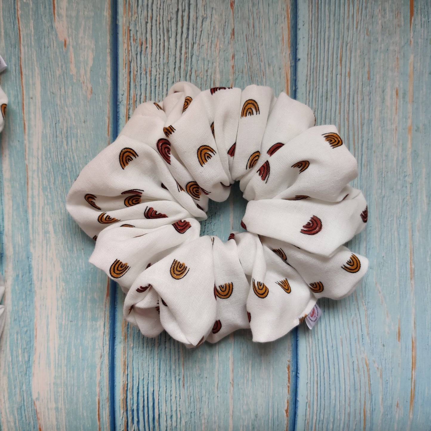 Boho rainbow scrunchie