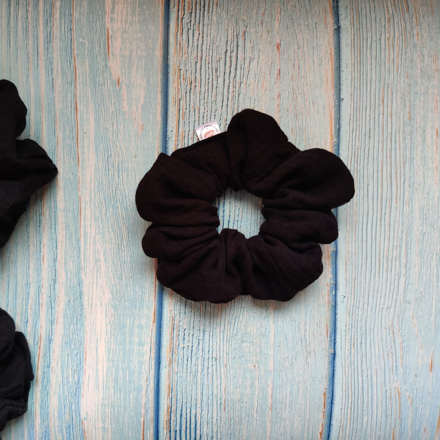 Black classy cotton scrunchie