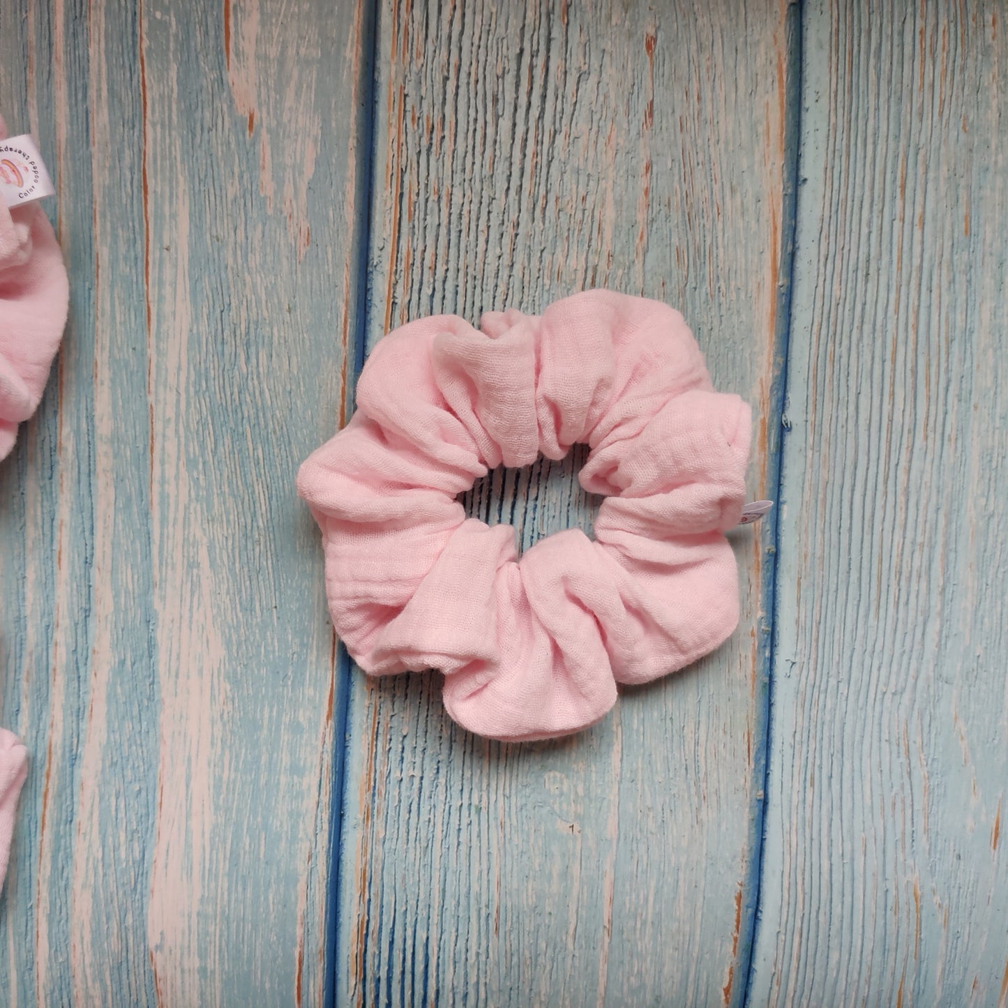 Pastel pink scrunchie