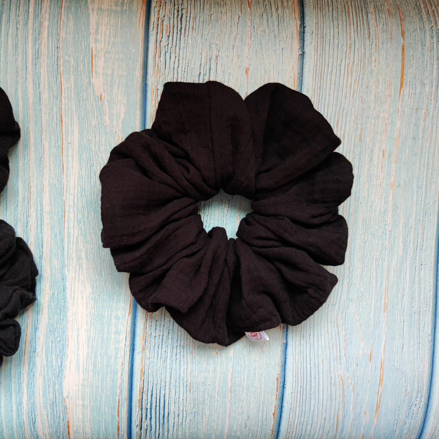 Black classy cotton scrunchie