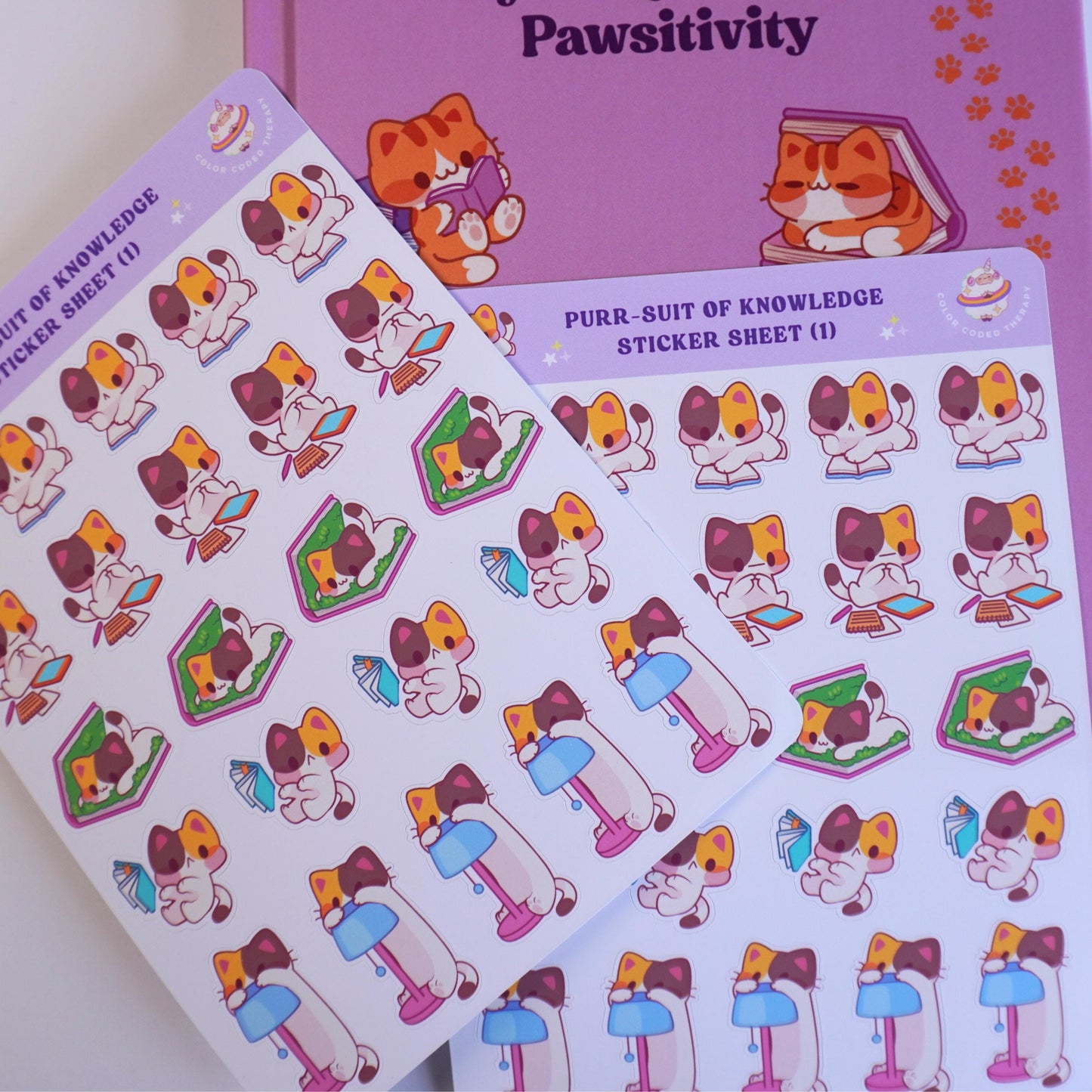 Purr-suit of Knowledge (1) sticker sheet