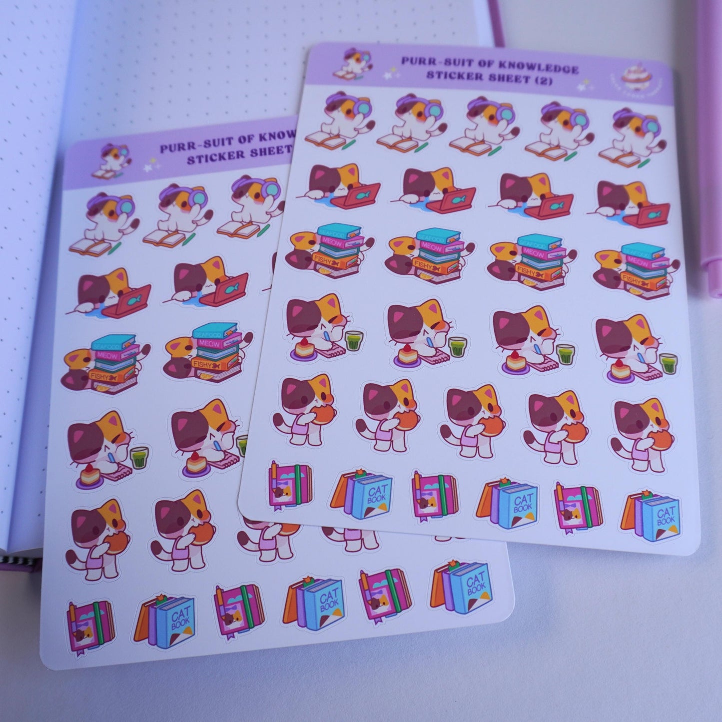 Purr-suit of Knowledge (2) sticker sheet