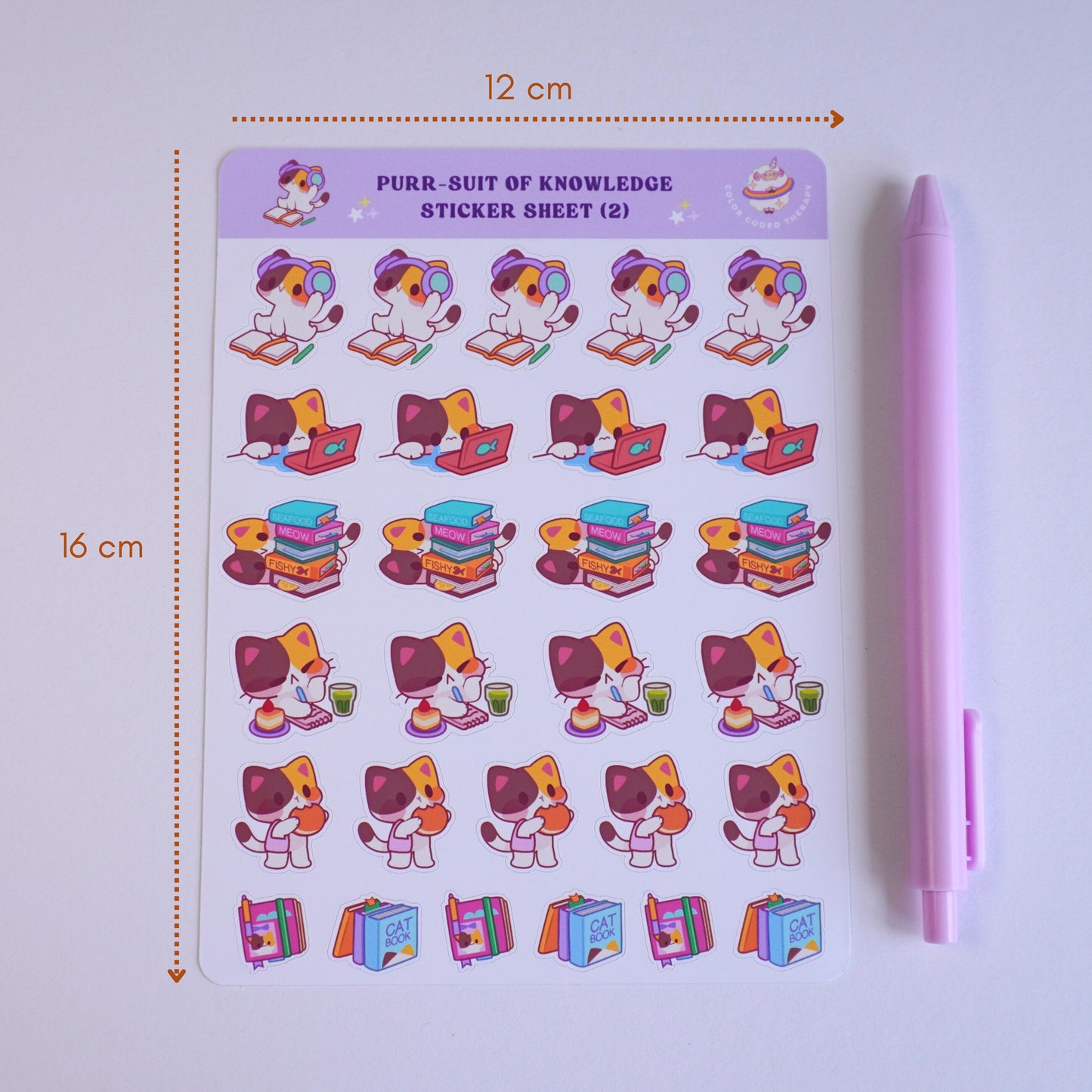 Purr-suit of Knowledge (2) sticker sheet