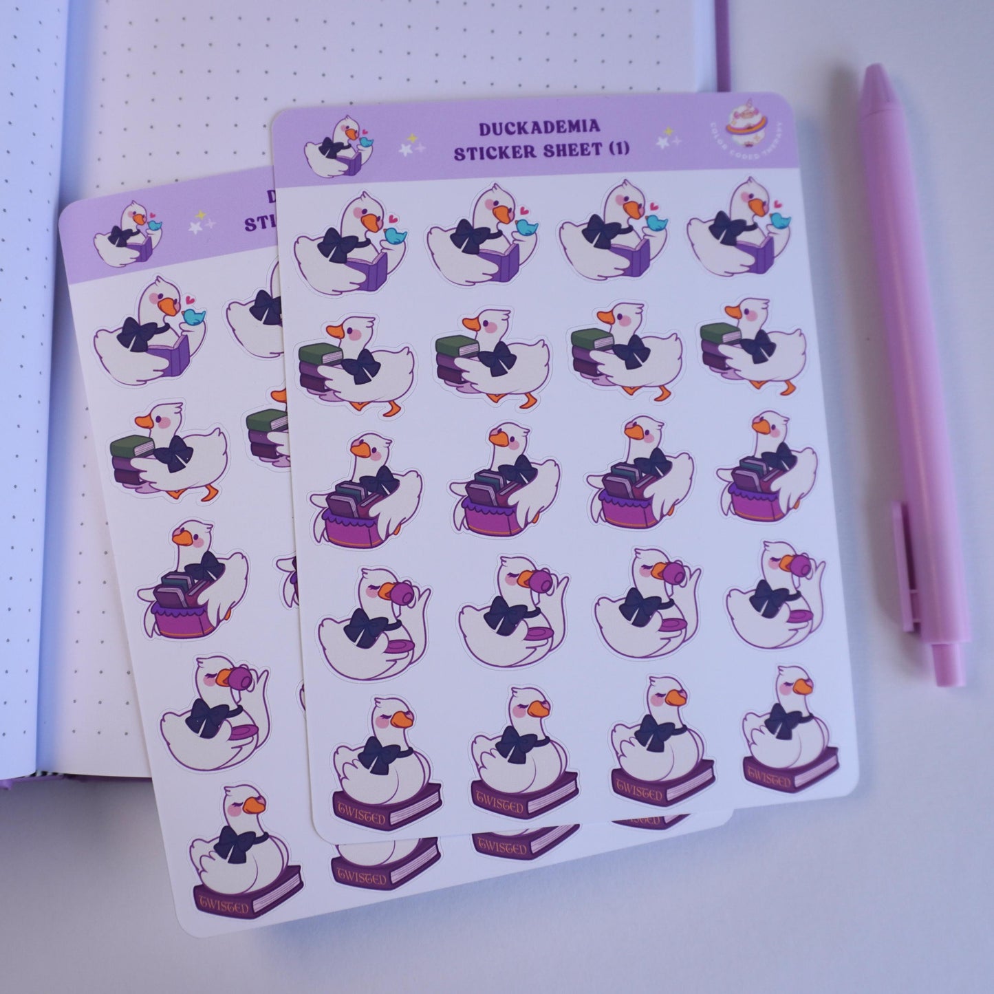 Duckademia (1) sticker sheet