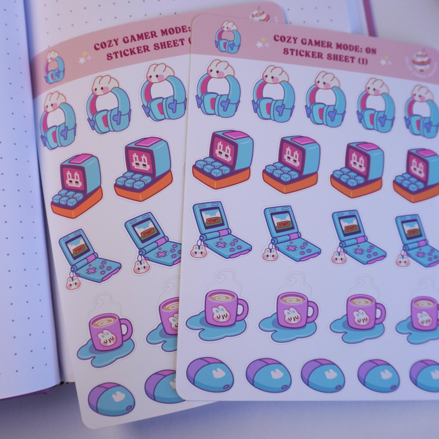 Cozy Gamer Mode: On (1) sticker sheet