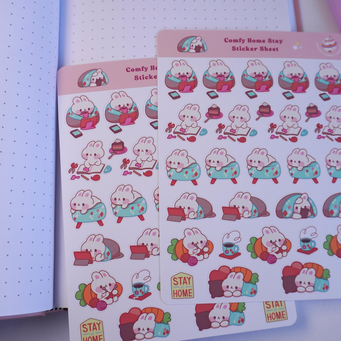 Comfy Home Stay sticker sheet