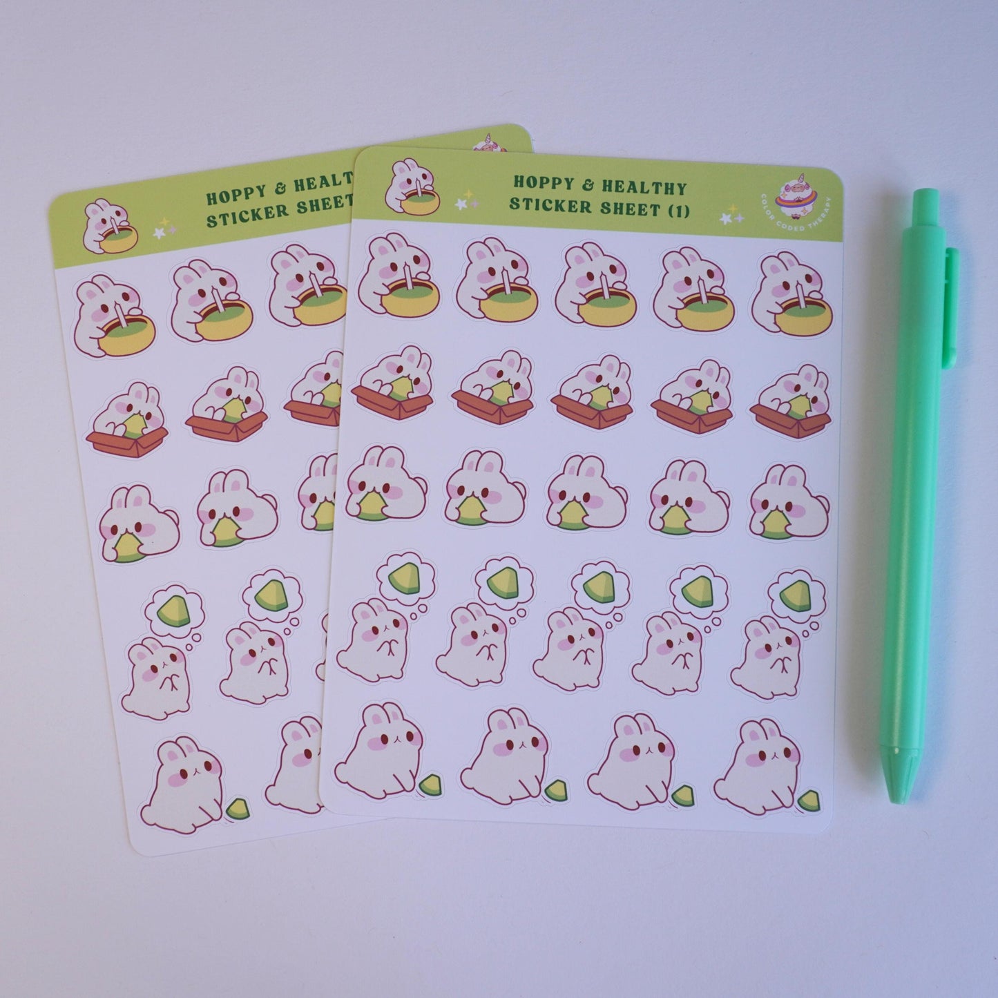 Hoppy and Healthy (1) sticker sheet