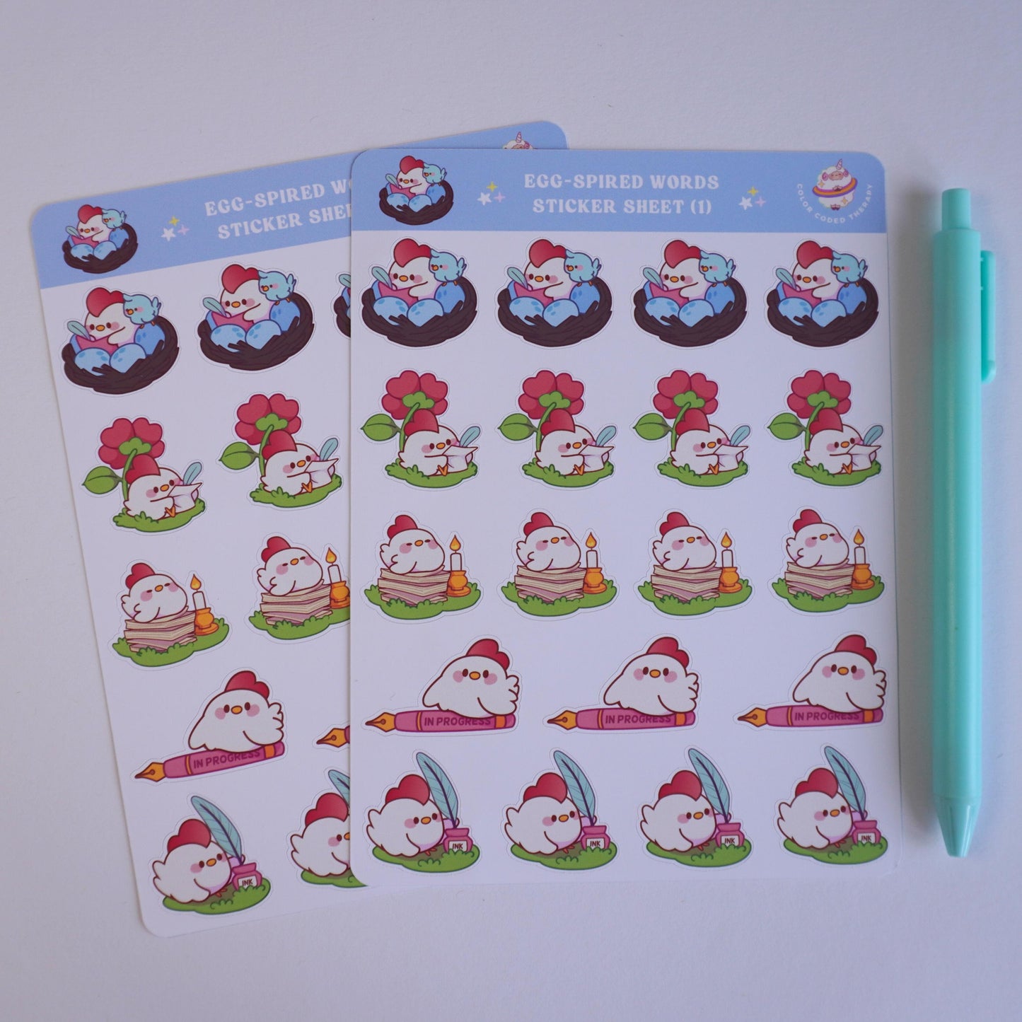 Egg-spired Words (1) sticker sheet