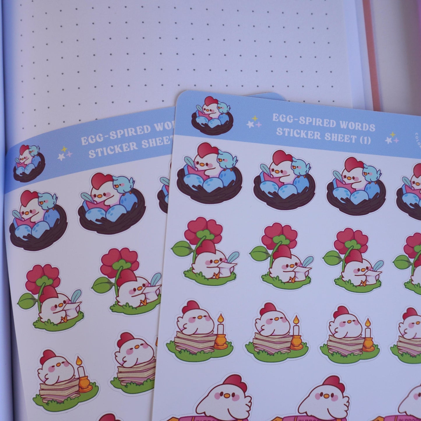 Egg-spired Words (1) sticker sheet
