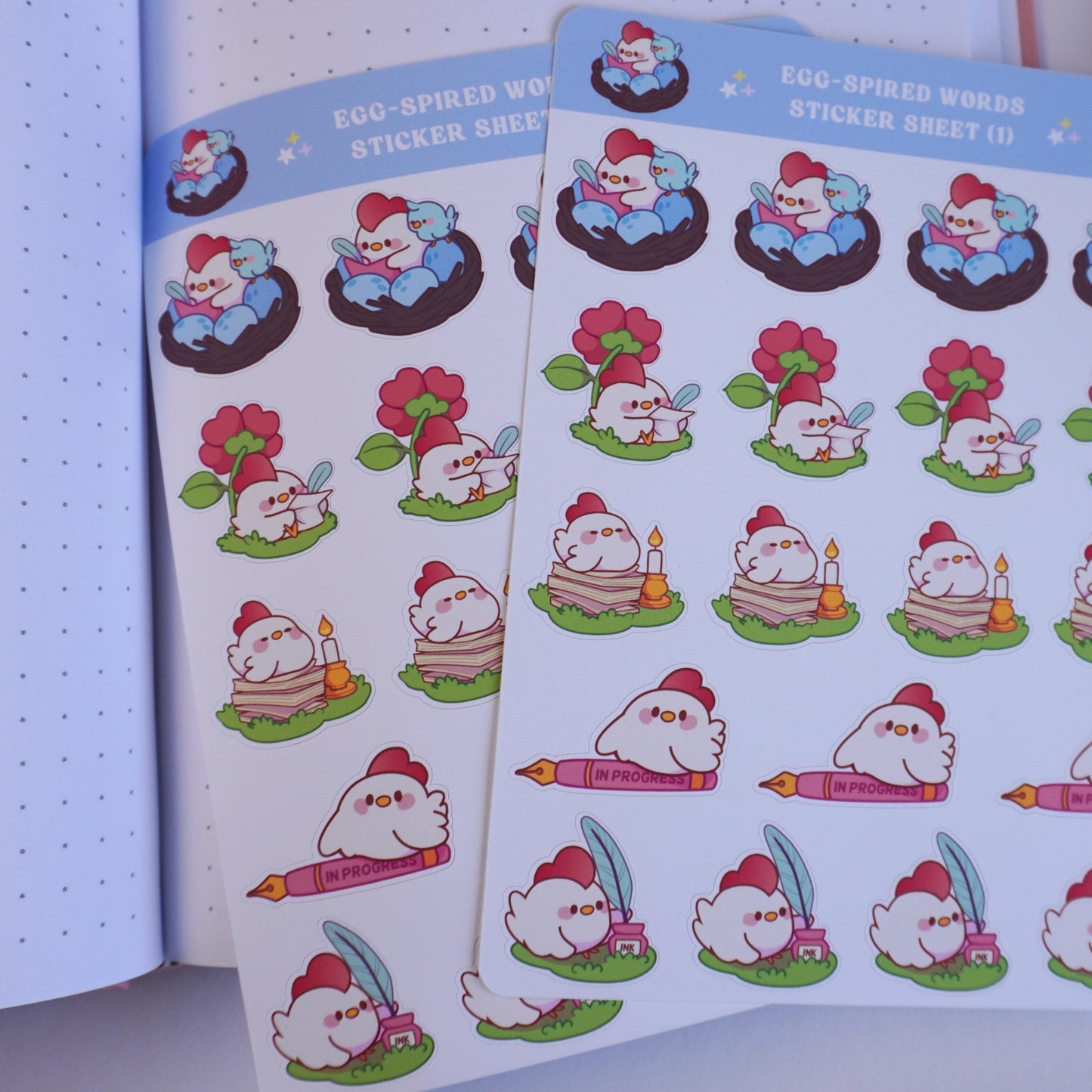 Egg-spired Words (1) sticker sheet