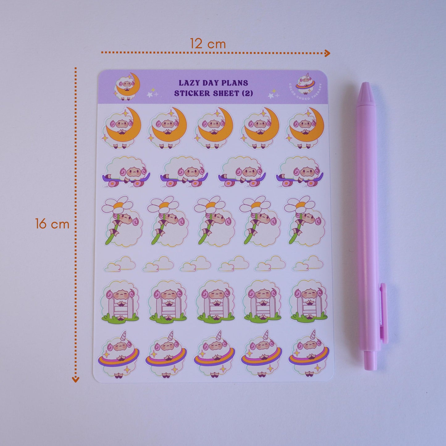 Lazy Day Plans (2) sticker sheet