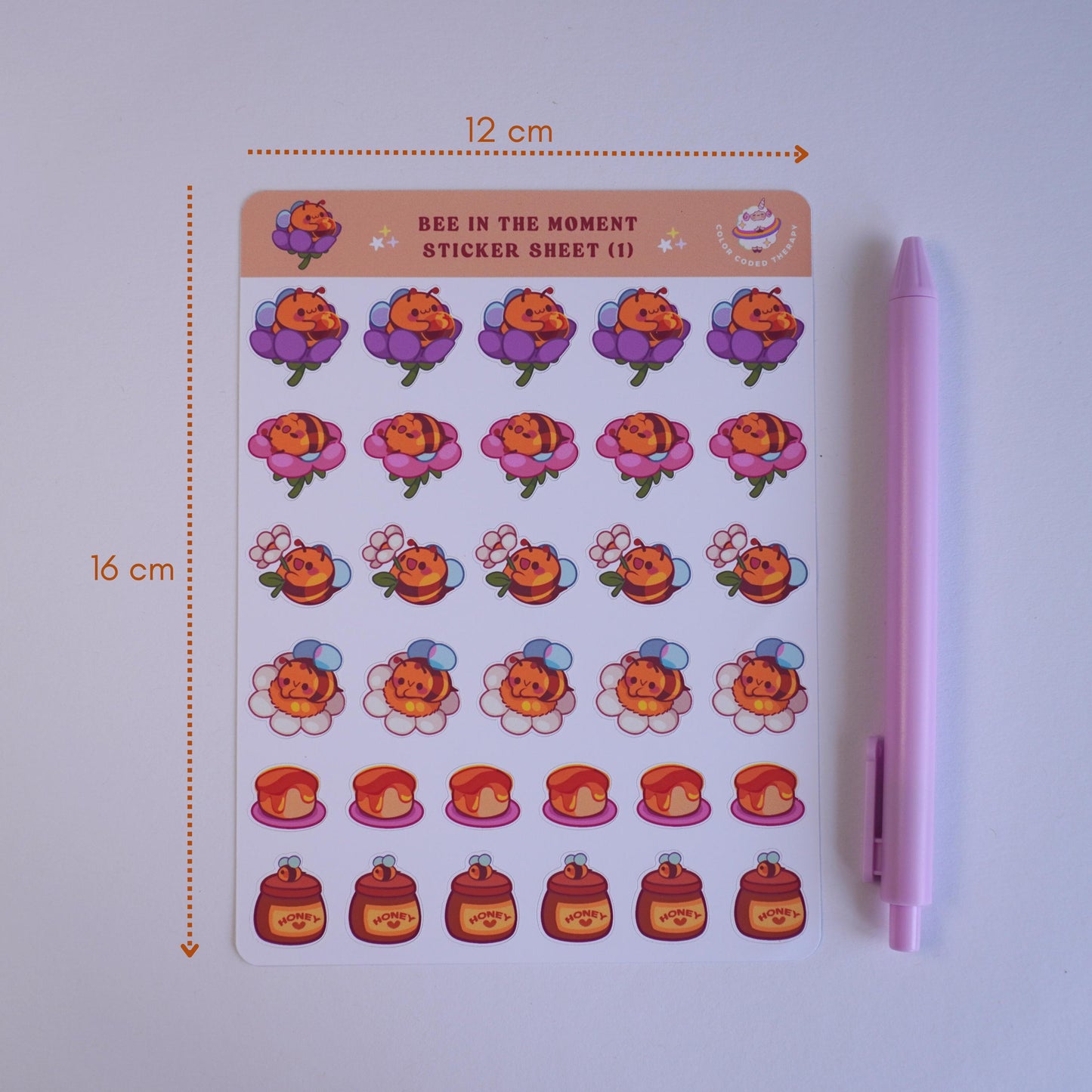 Bee in the Moment (1) sticker sheet