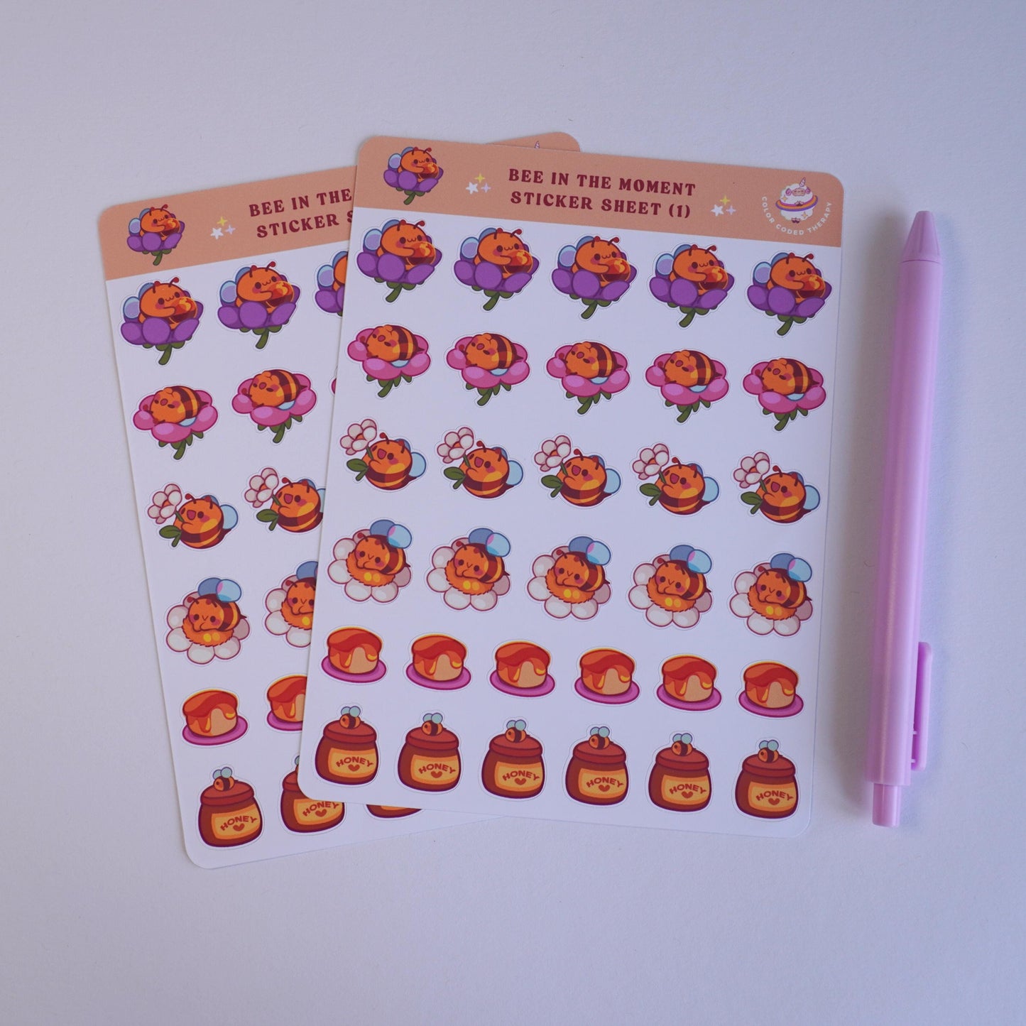 Bee in the Moment (1) sticker sheet