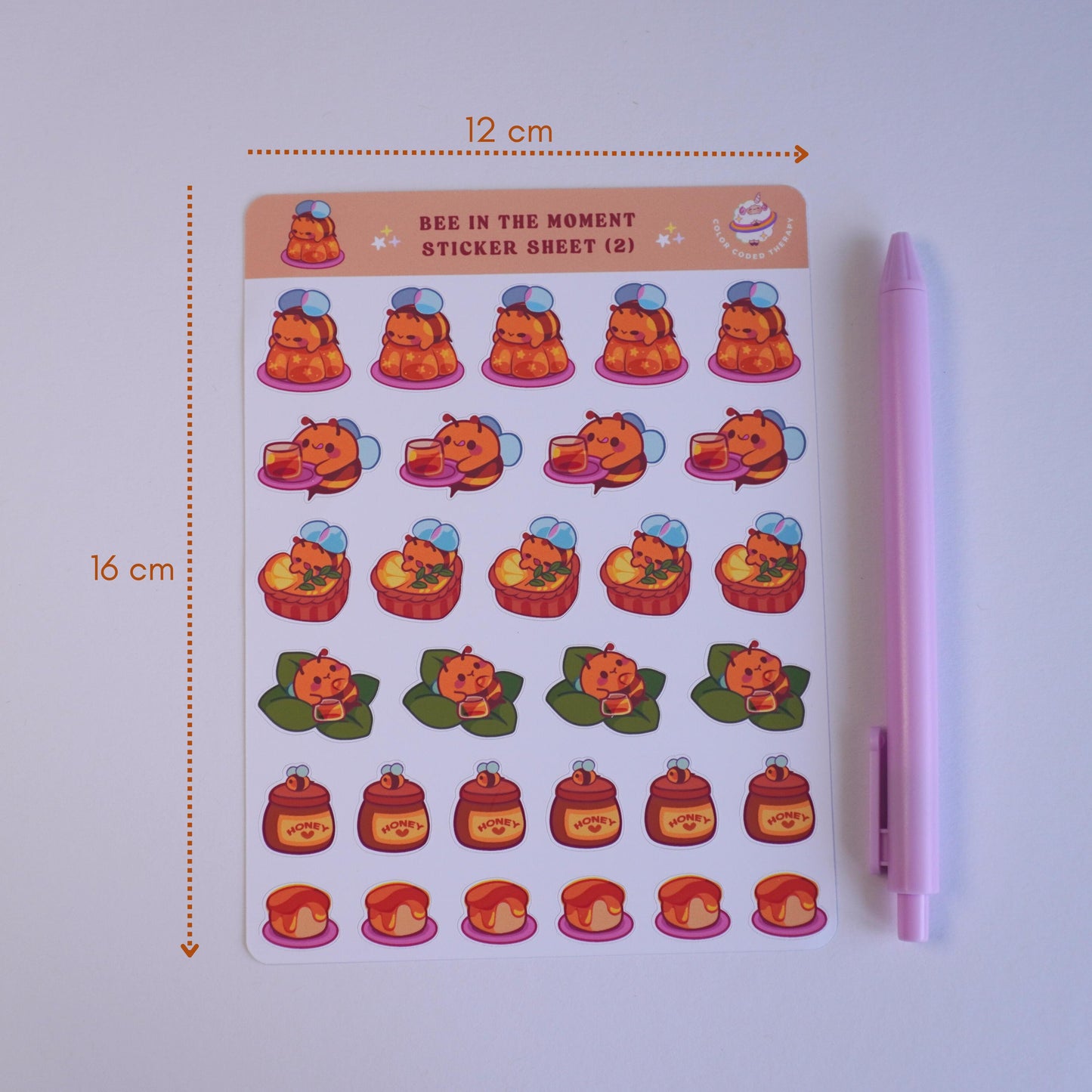 Bee in the Moment (2) sticker sheet