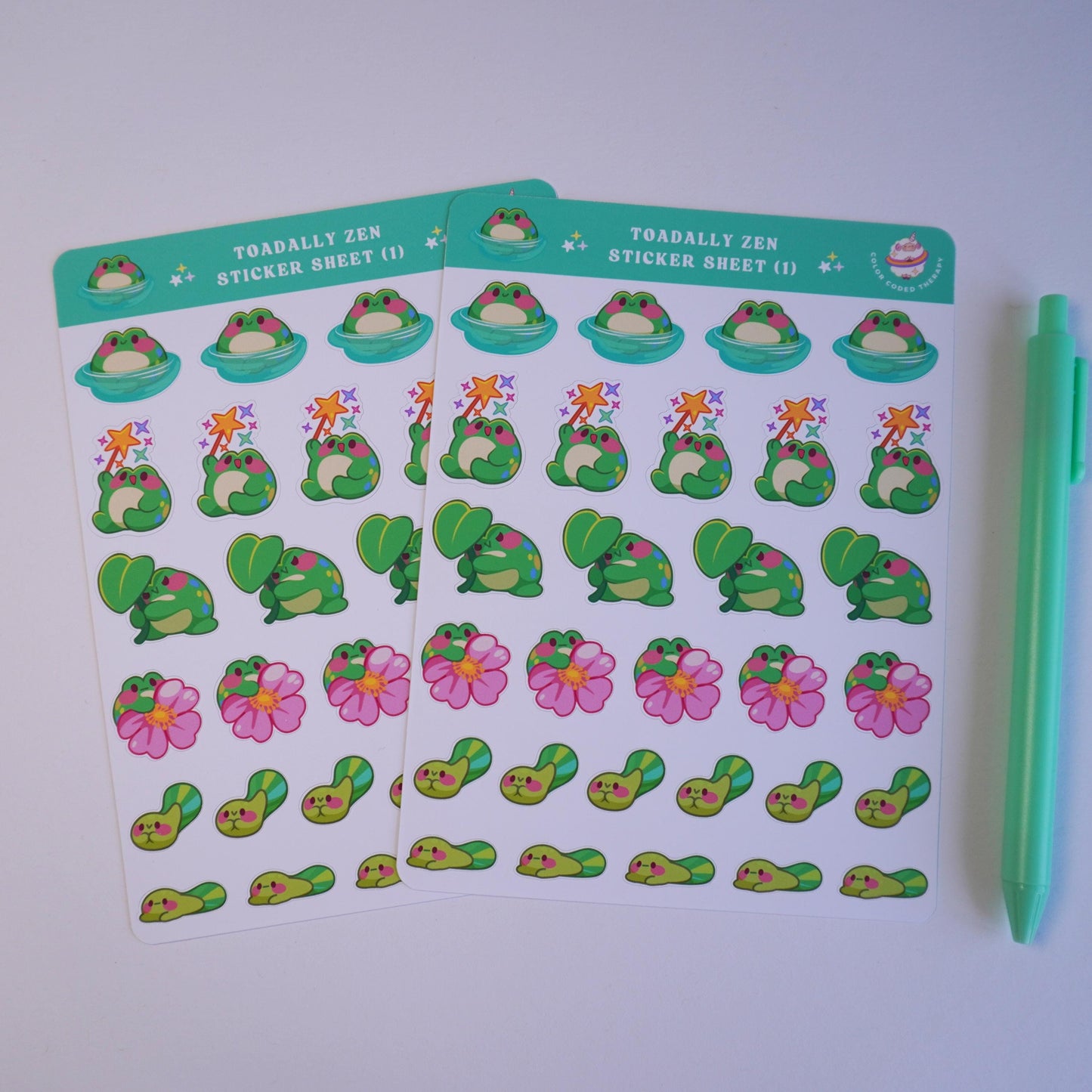 Toadally Zen (1) sticker sheet