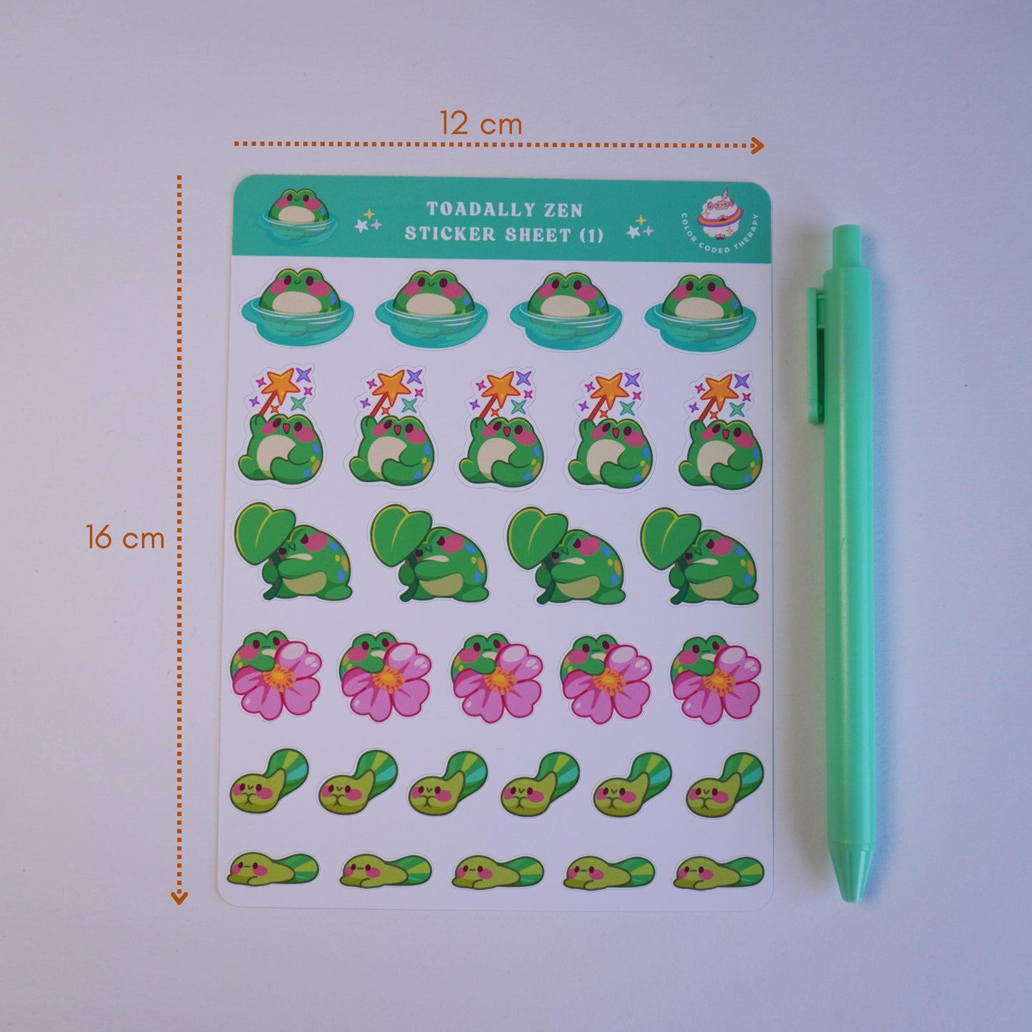Toadally Zen (1) sticker sheet