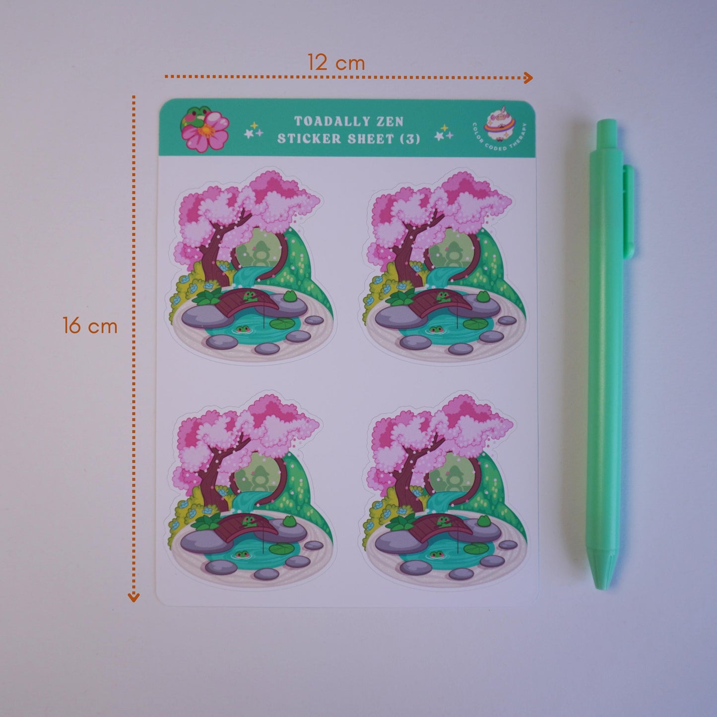 Toadally Zen (3) sticker sheet