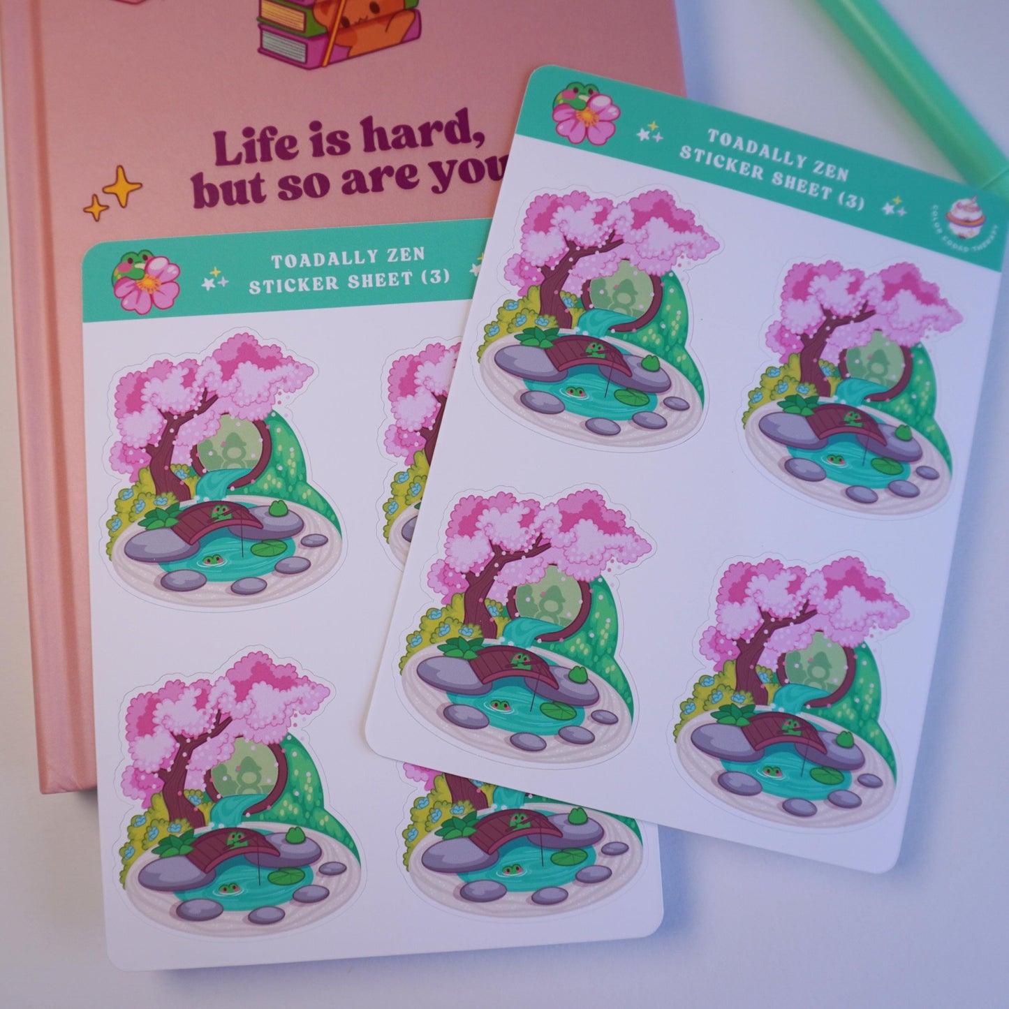 Toadally Zen (3) sticker sheet