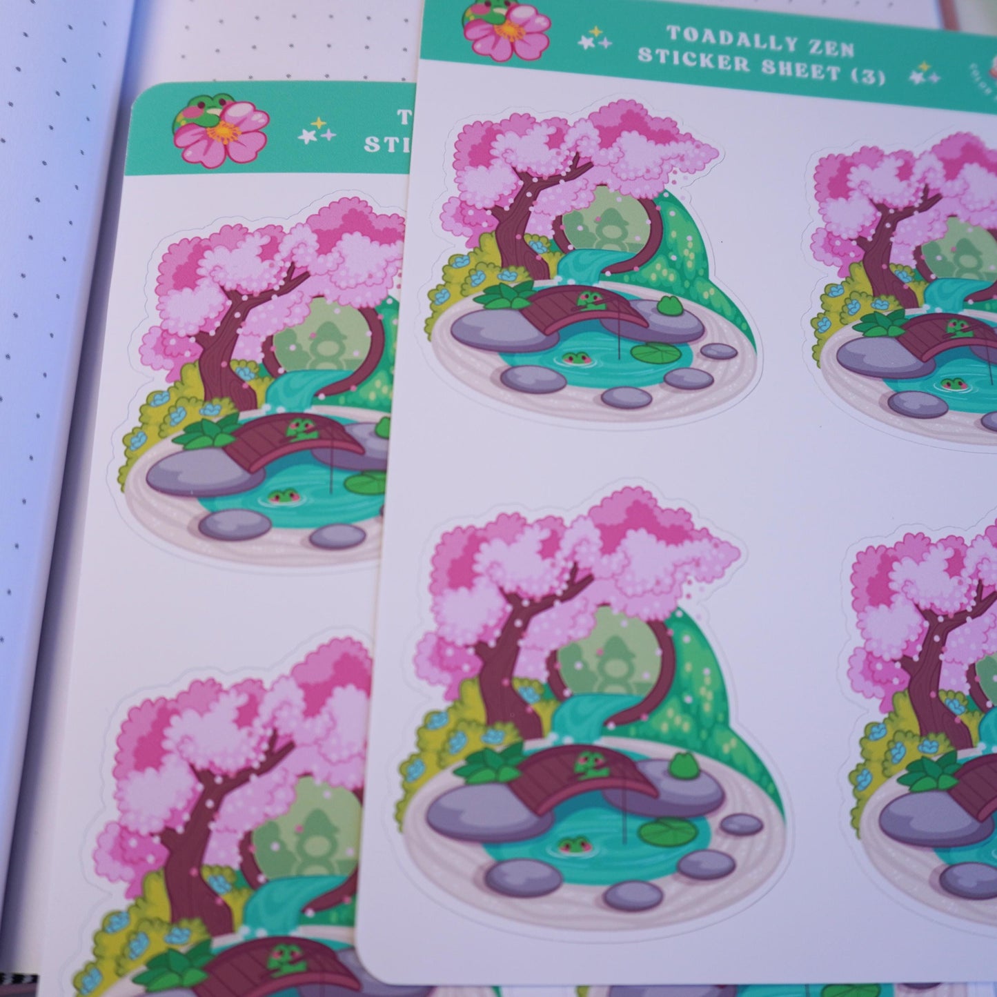 Toadally Zen (3) sticker sheet