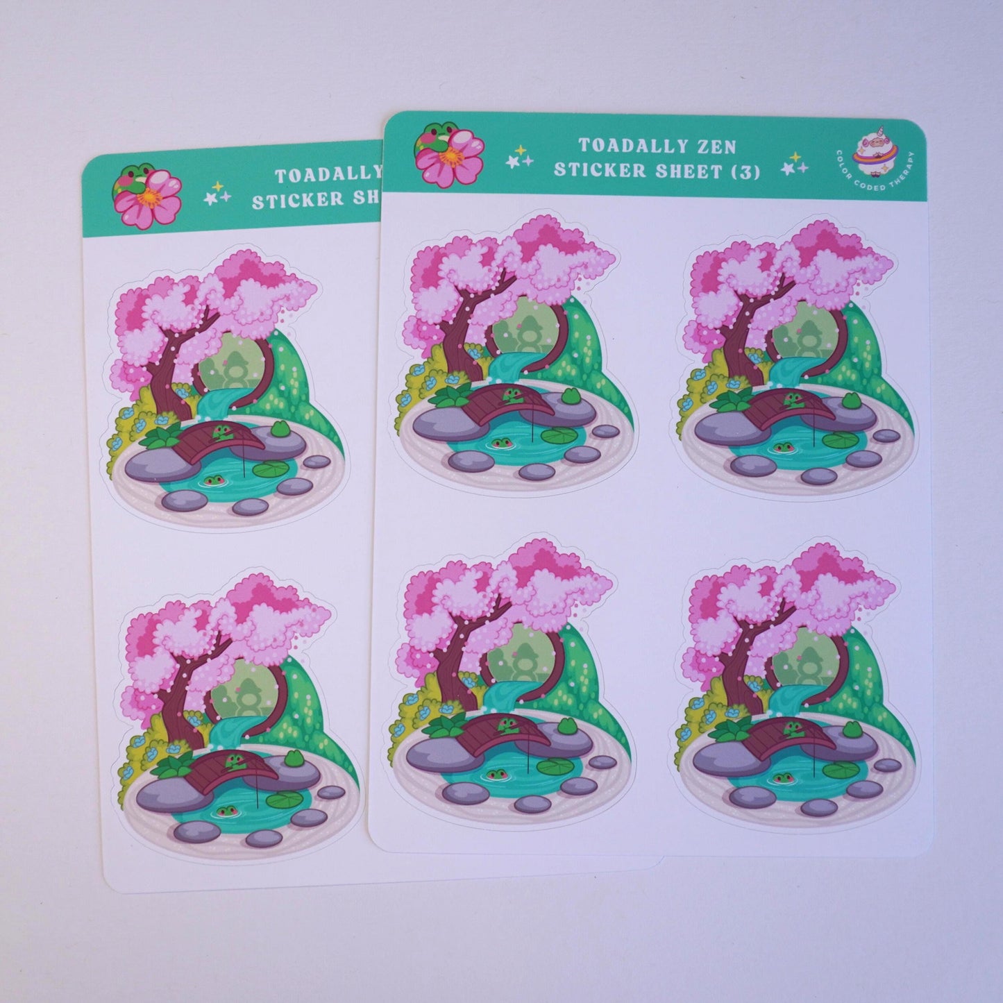 Toadally Zen (3) sticker sheet
