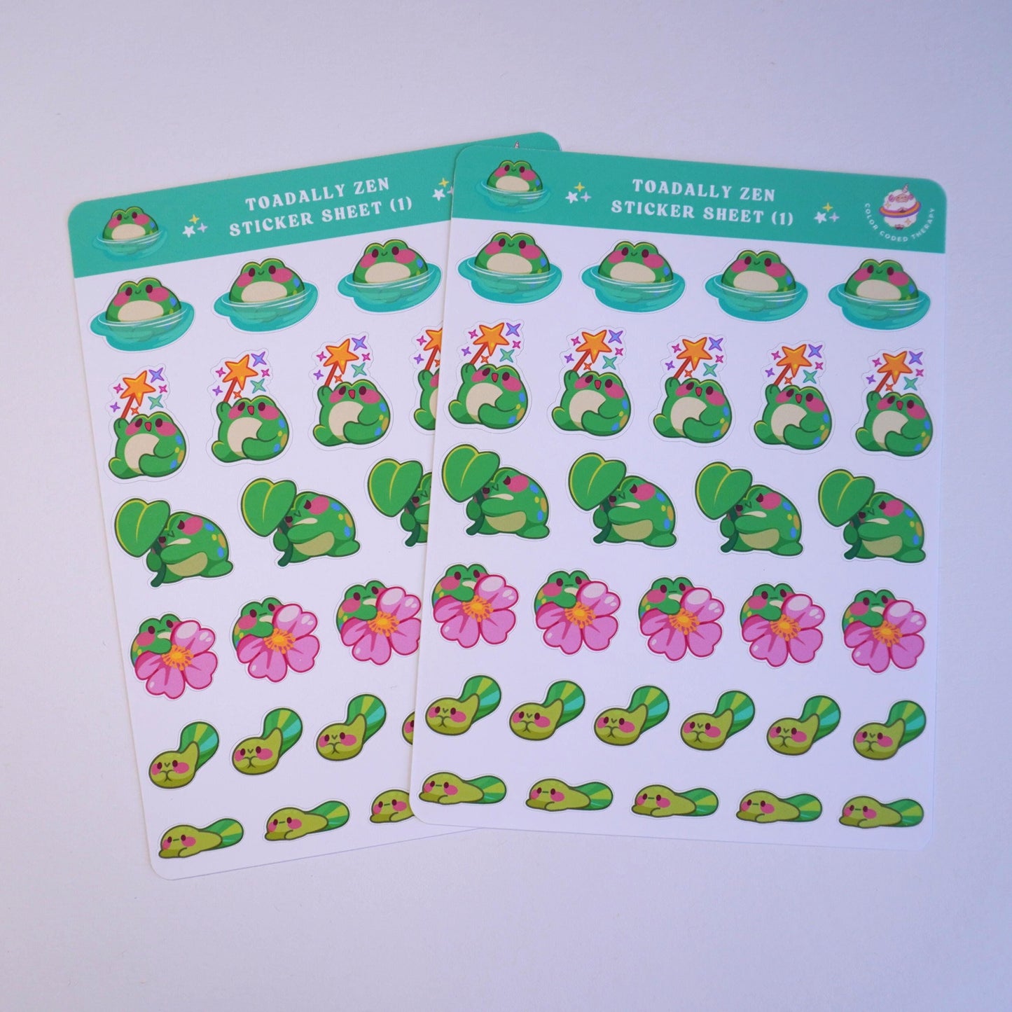 Toadally Zen (1) sticker sheet