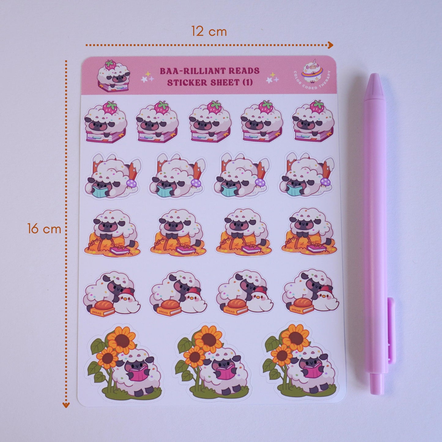 Baa-rilliant Reads (1) sticker sheet