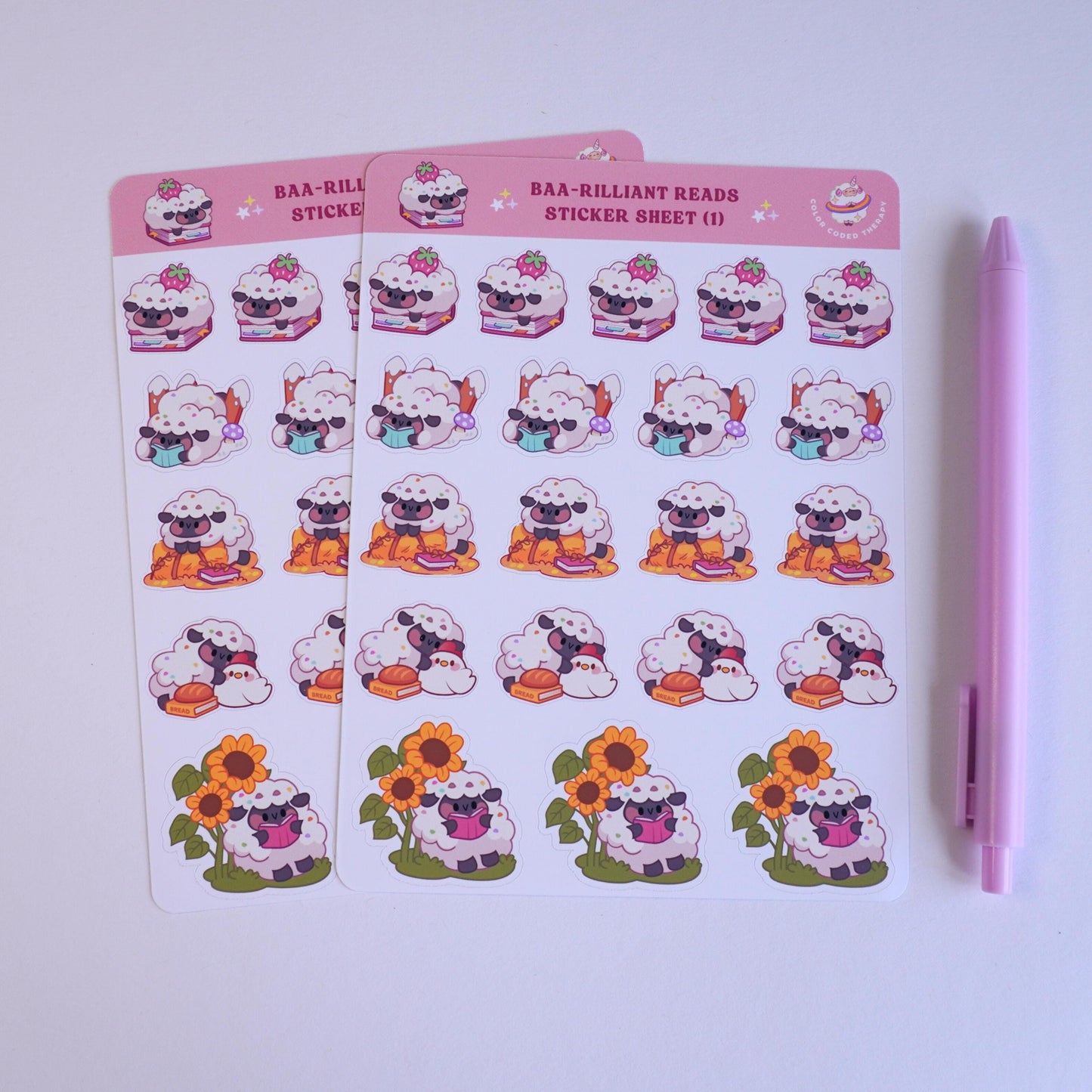 Baa-rilliant Reads (1) sticker sheet