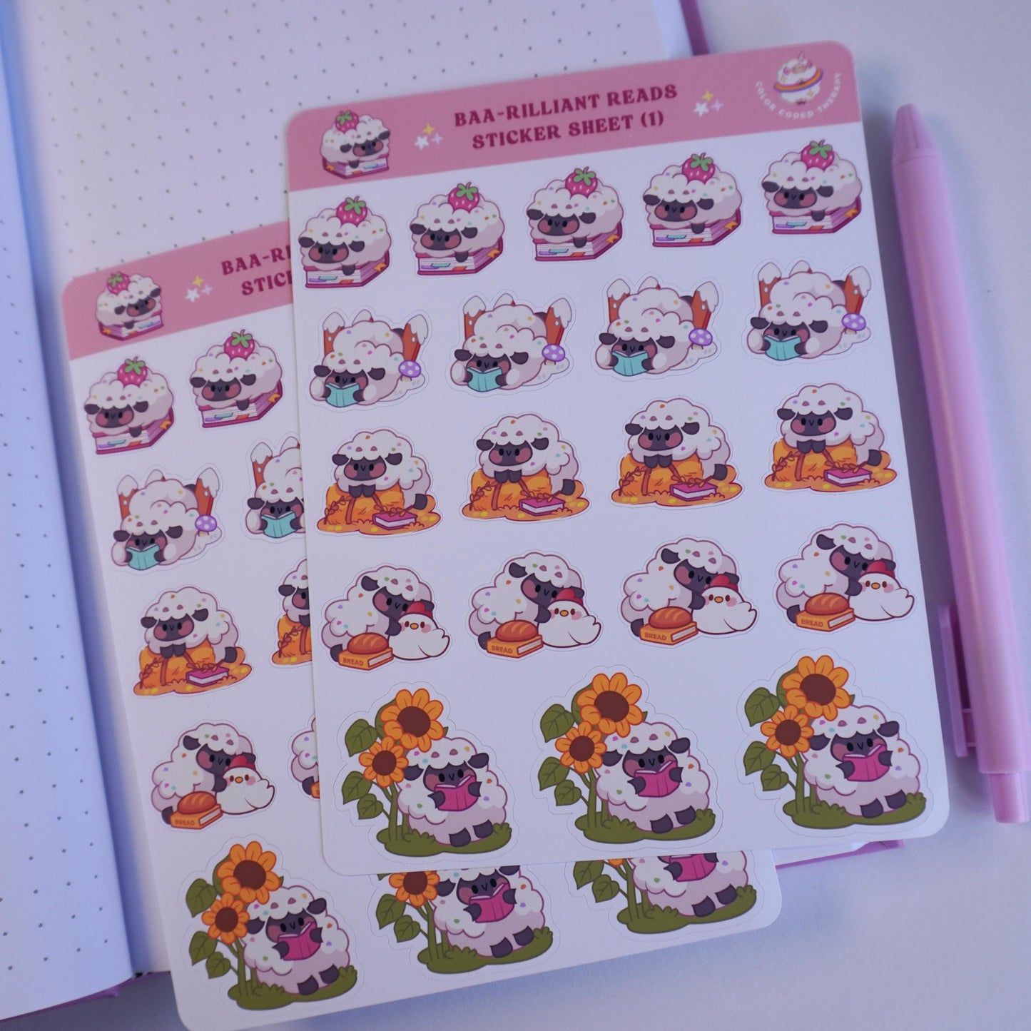 Baa-rilliant Reads (1) sticker sheet
