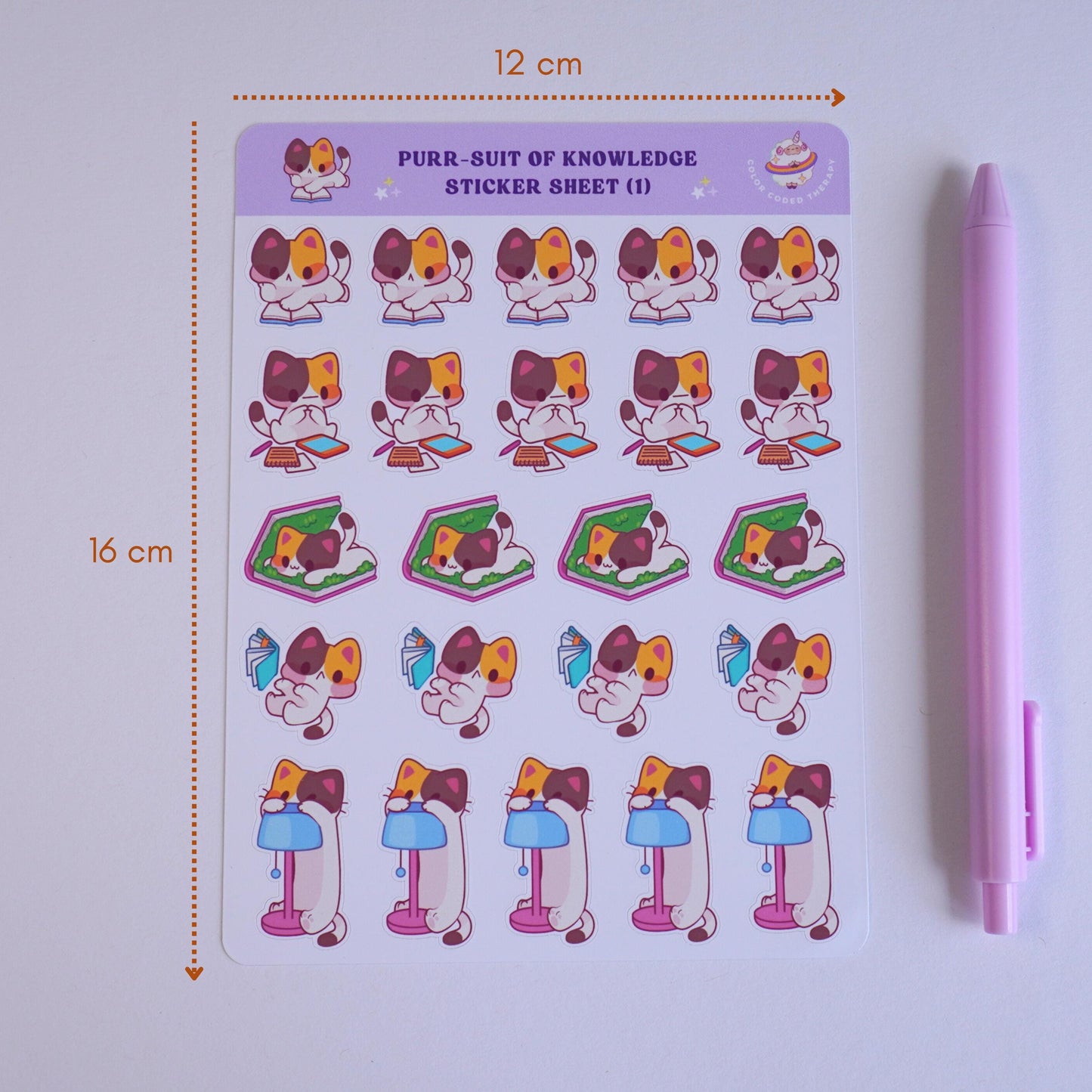 Purr-suit of Knowledge (1) sticker sheet