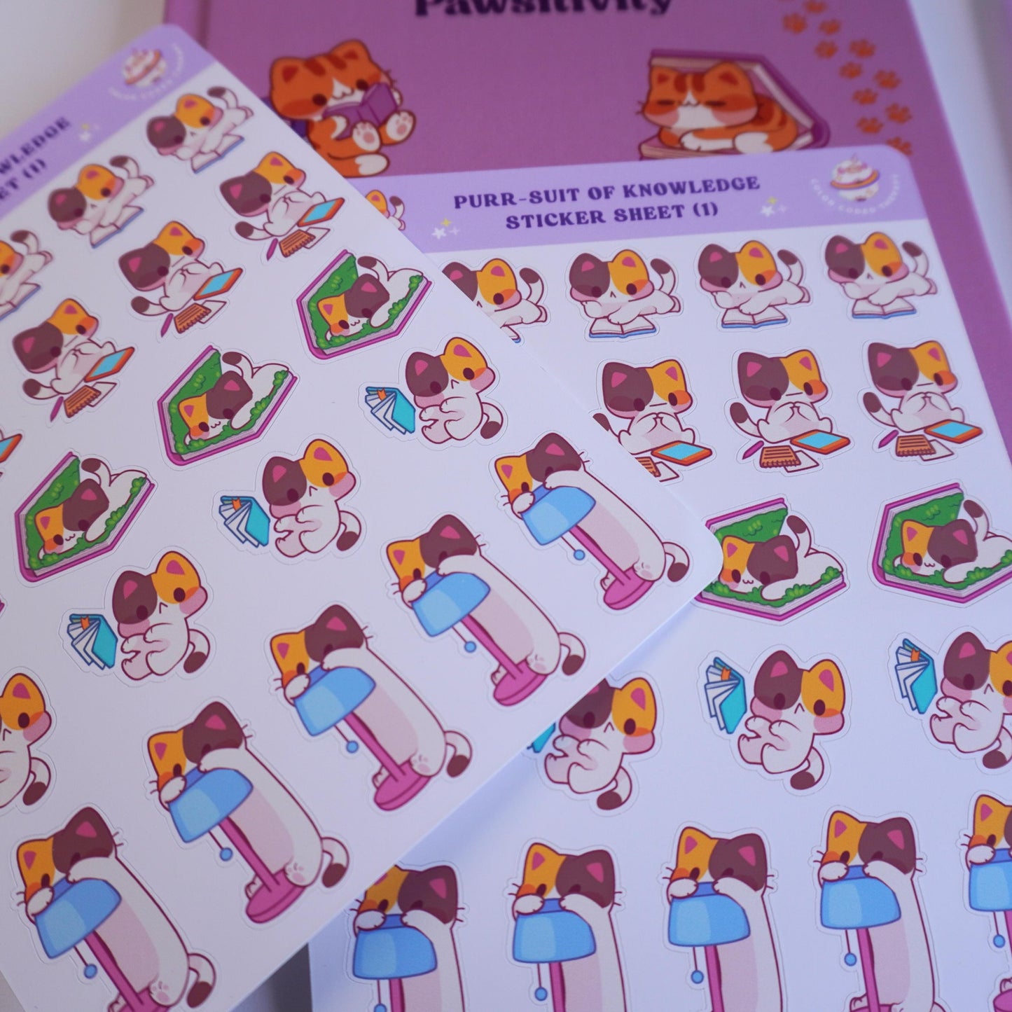 Purr-suit of Knowledge (1) sticker sheet