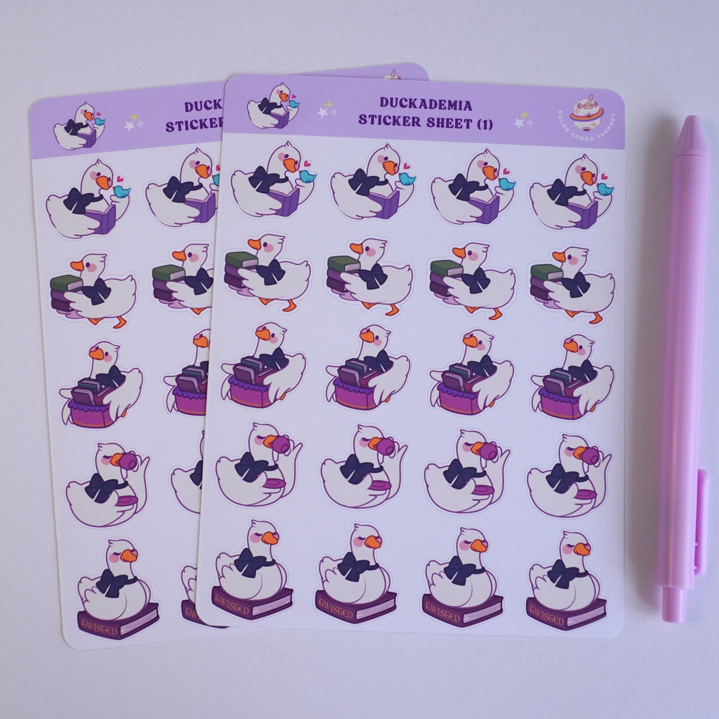 Duckademia (1) sticker sheet