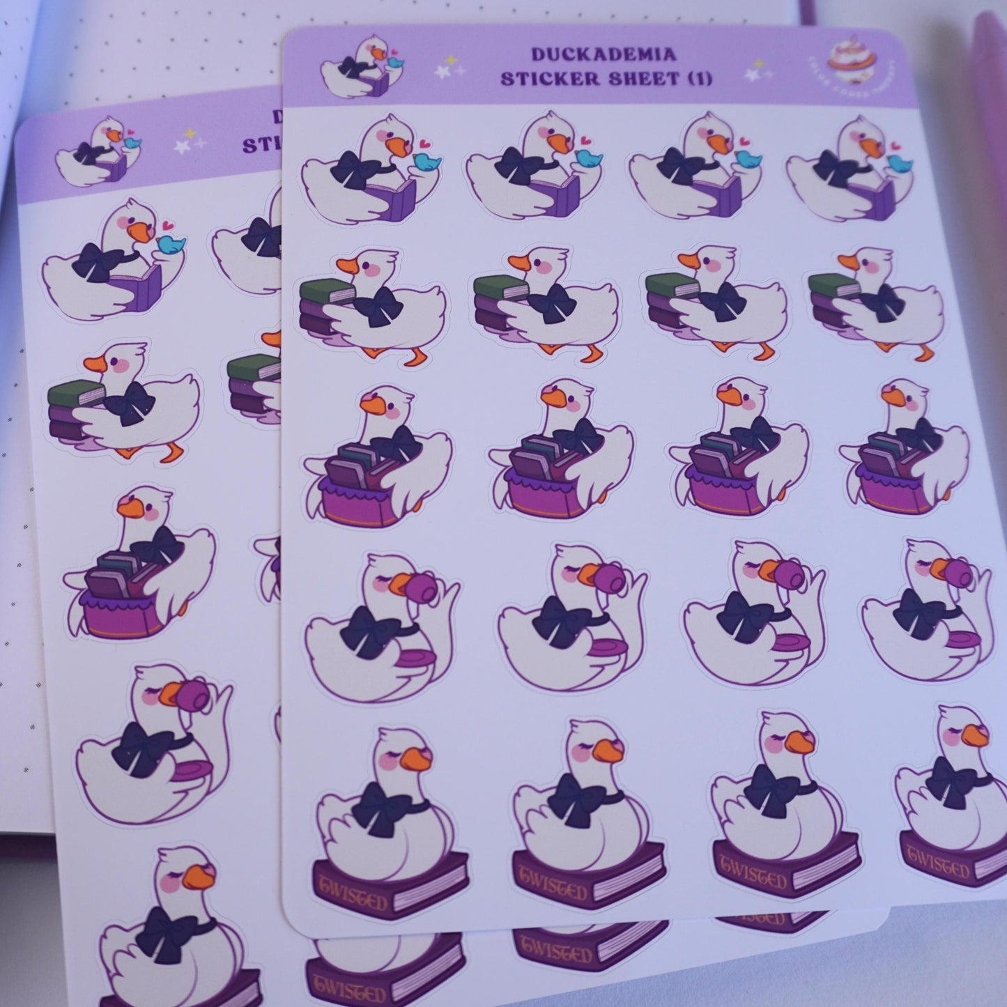 Duckademia (1) sticker sheet