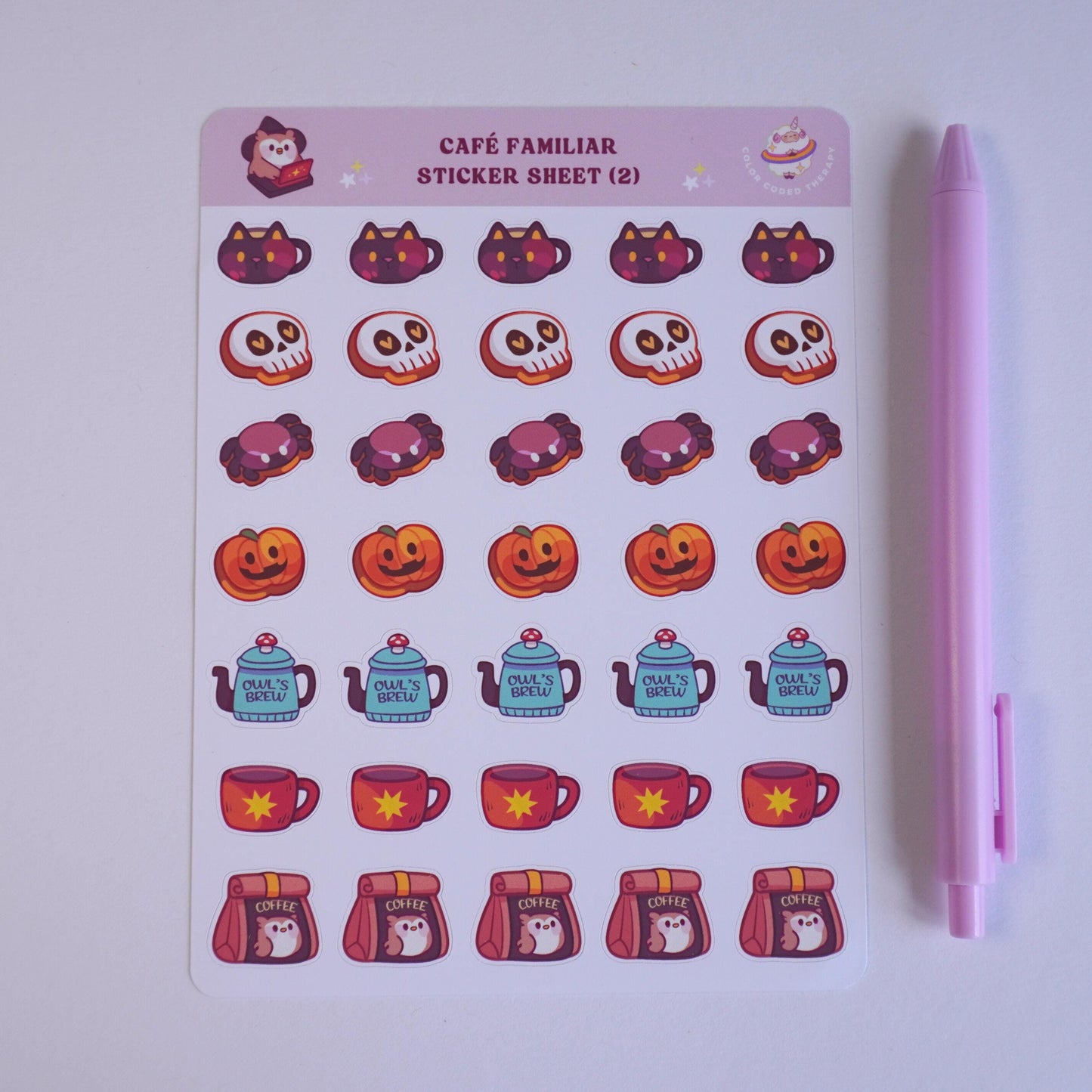 Cafe Familiar (2) sticker sheet