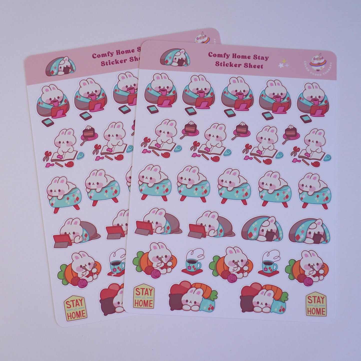 Comfy Home Stay sticker sheet