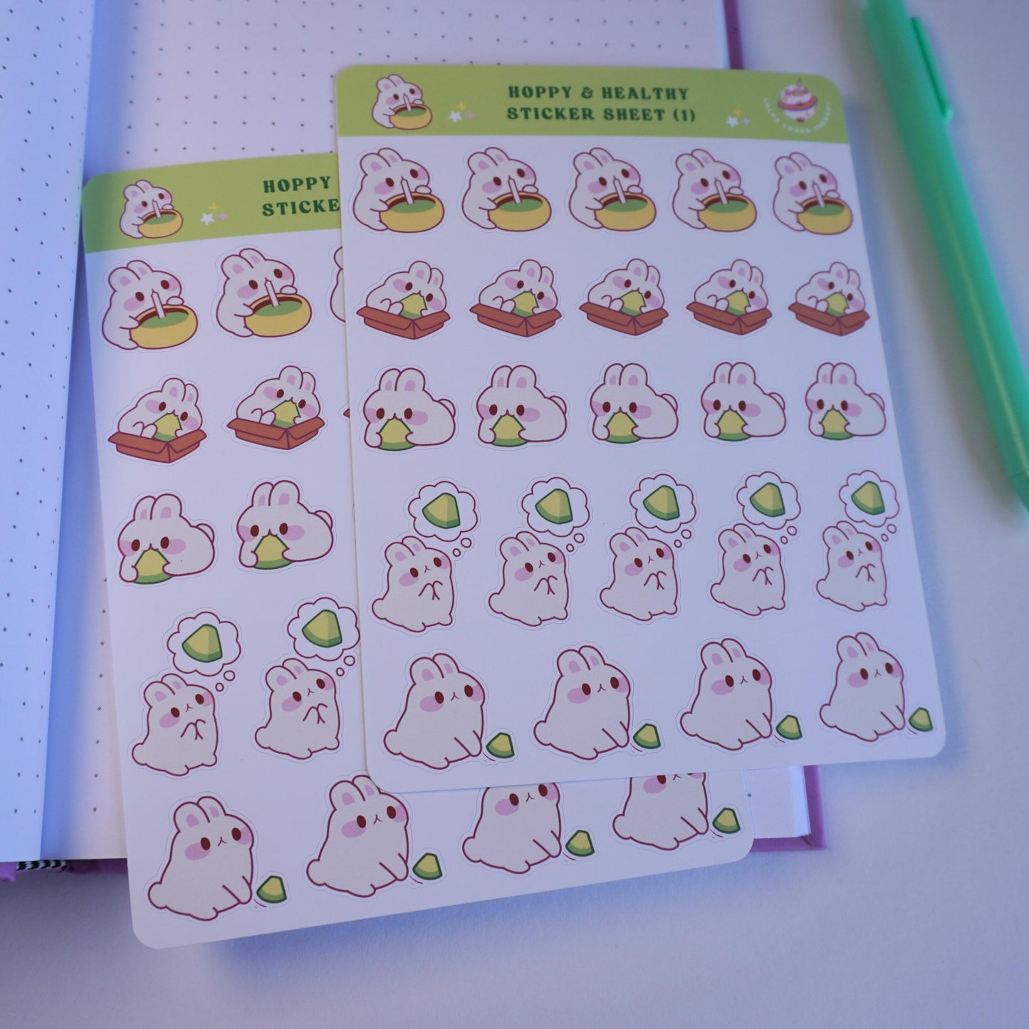 Hoppy and Healthy (1) sticker sheet