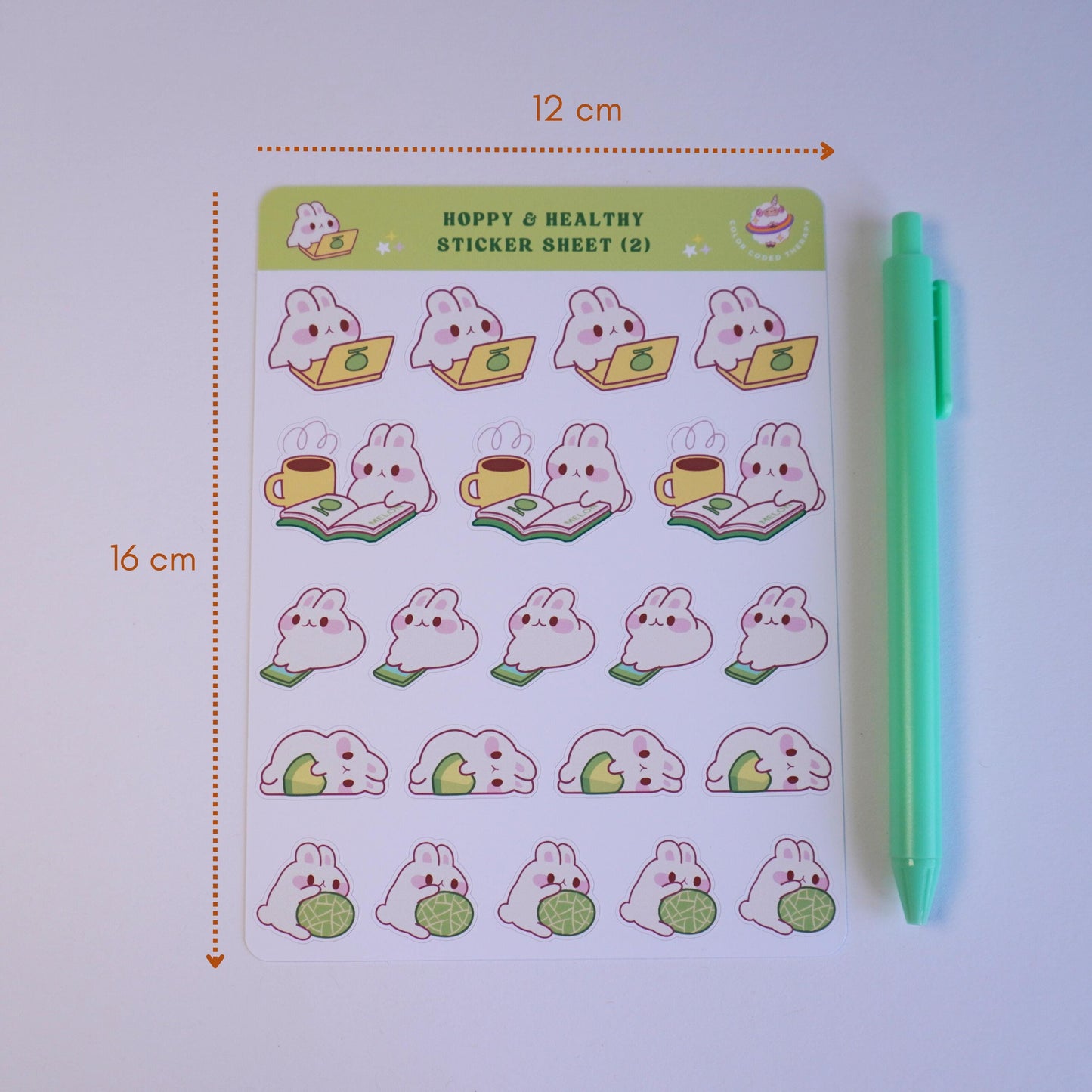 Hoppy and Healthy (2) sticker sheet