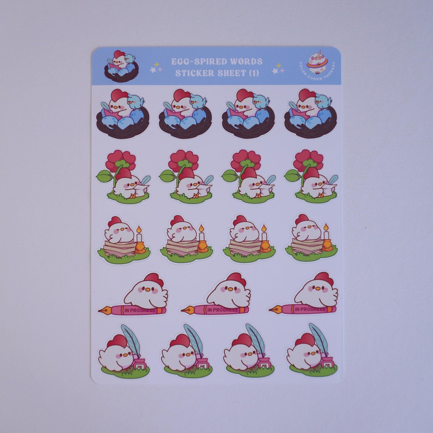 Egg-spired Words (1) stickervel