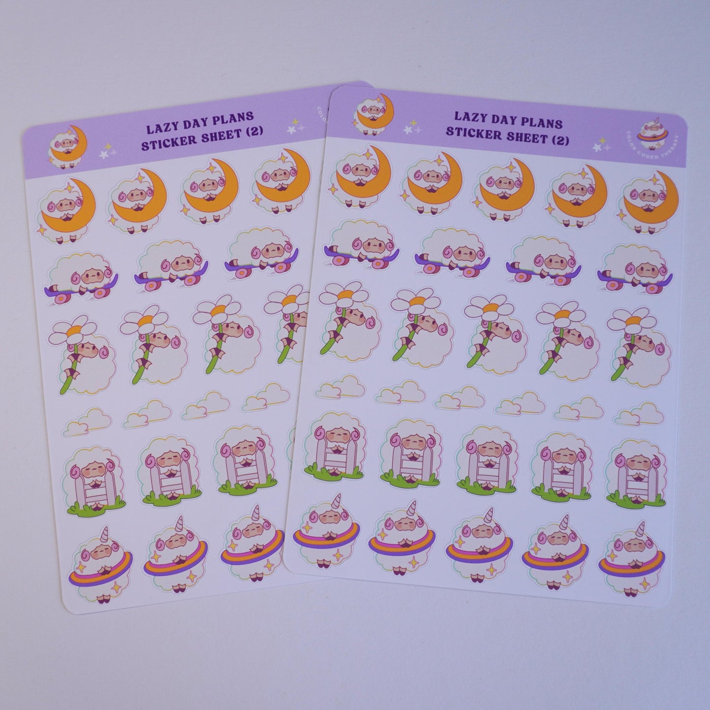 Lazy Day Plans (2) sticker sheet