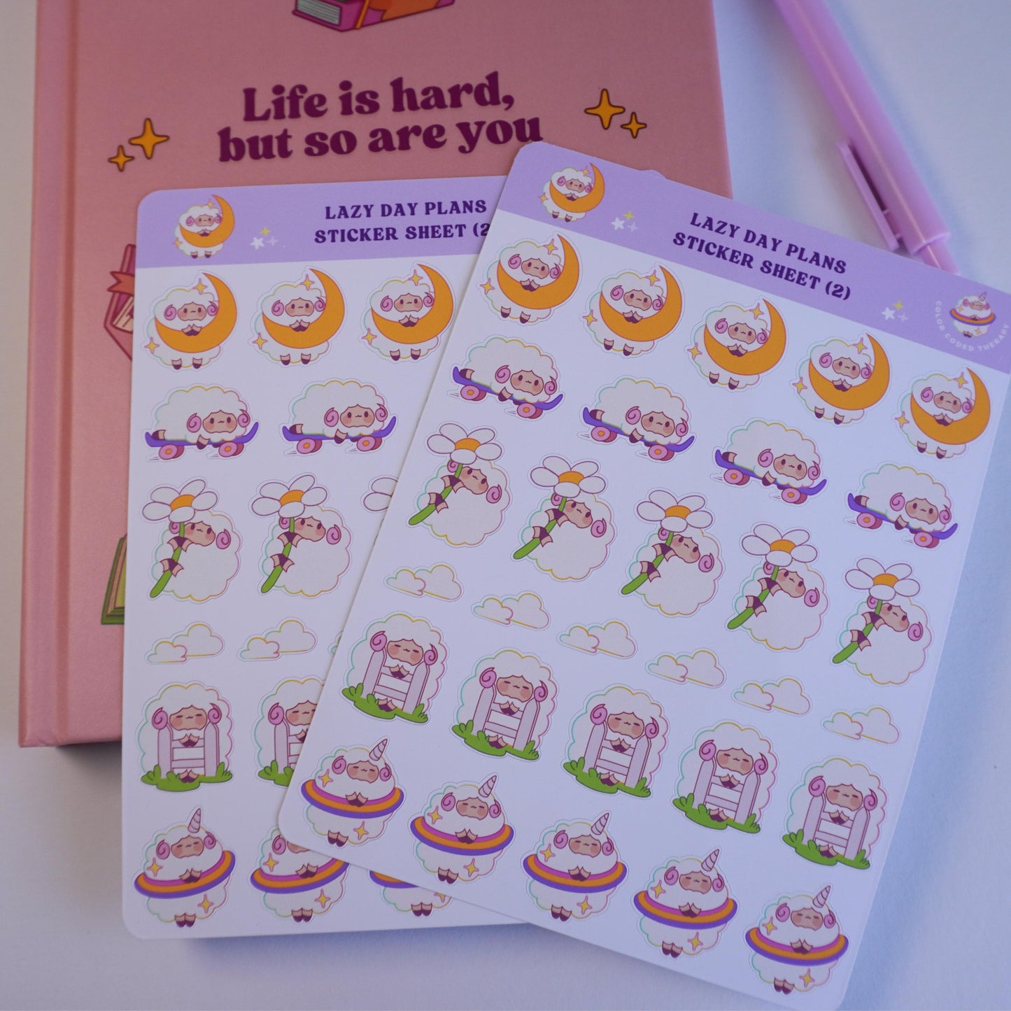 Lazy Day Plans (2) sticker sheet