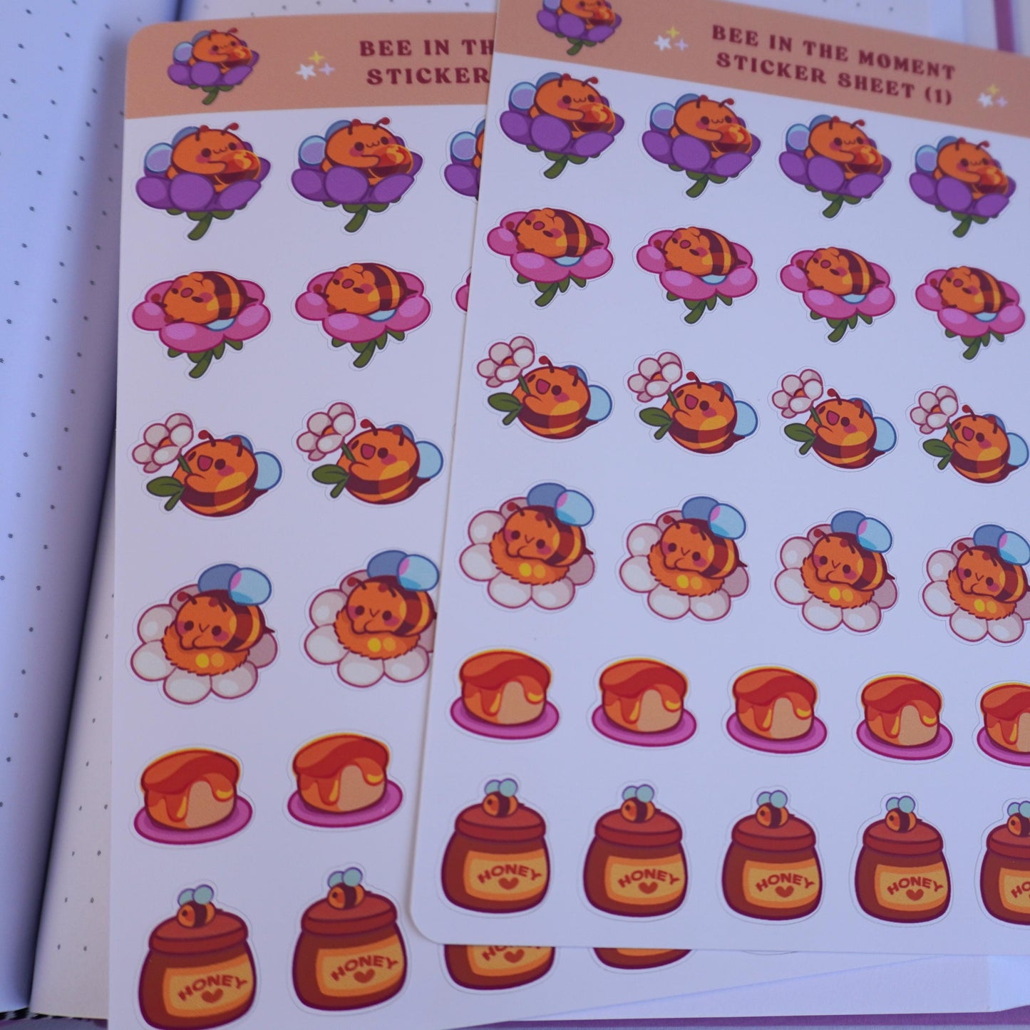 Bee in the Moment (1) sticker sheet
