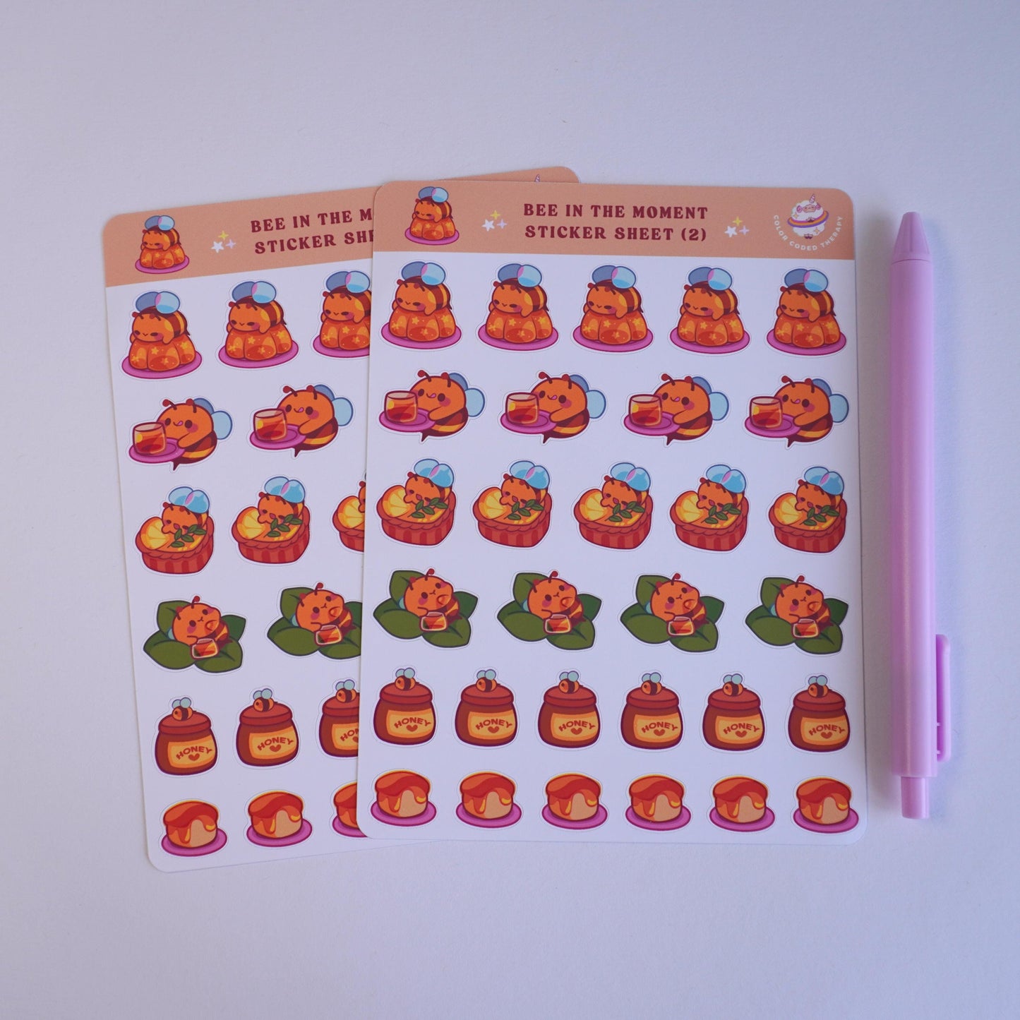 Bee in the Moment (2) sticker sheet