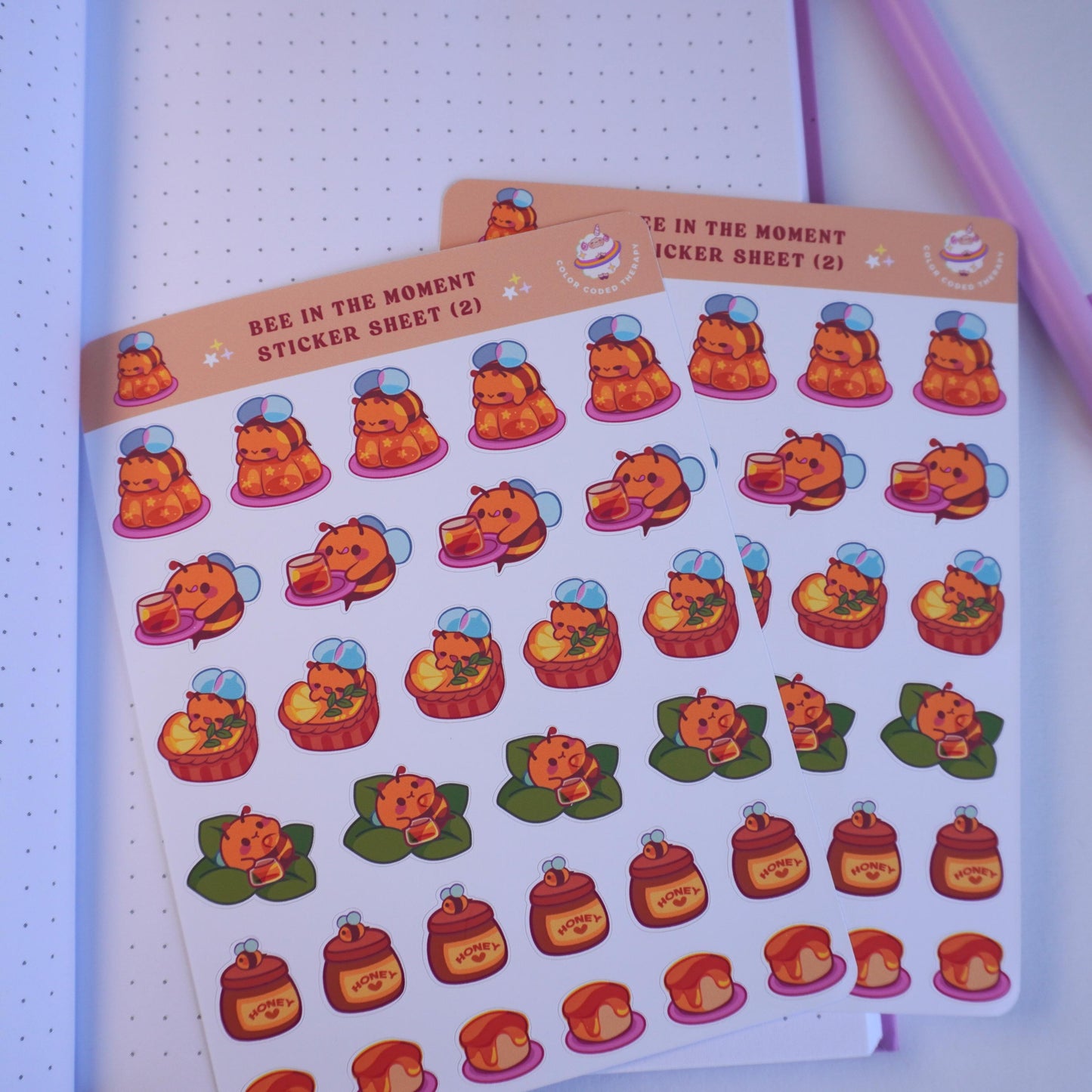 Bee in the Moment (2) sticker sheet