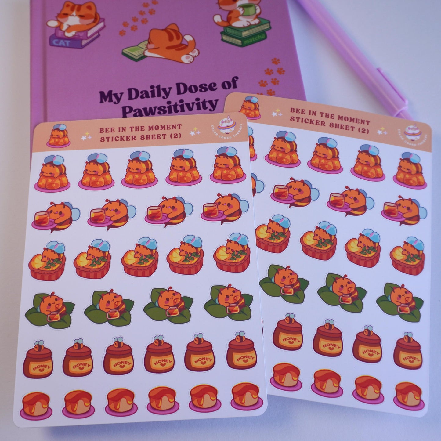 Bee in the Moment (2) sticker sheet