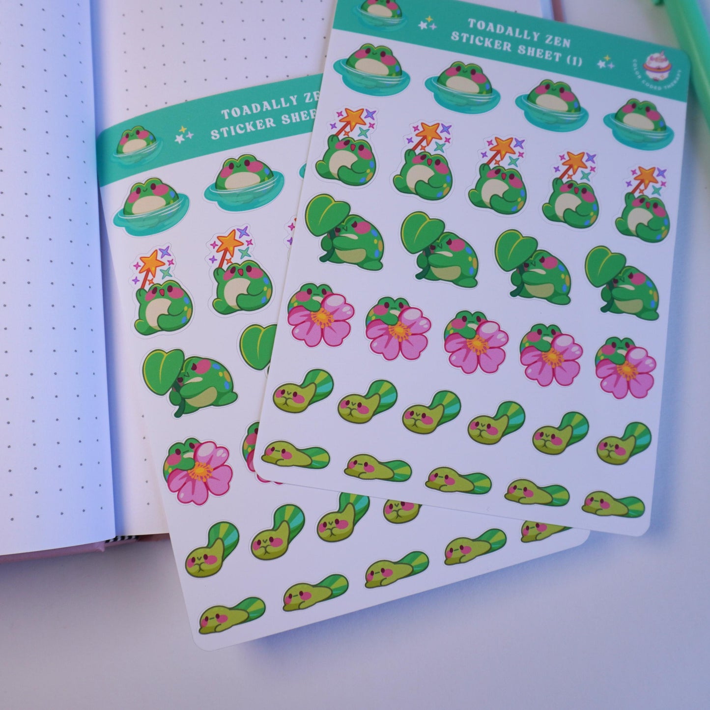 Toadally Zen (1) sticker sheet