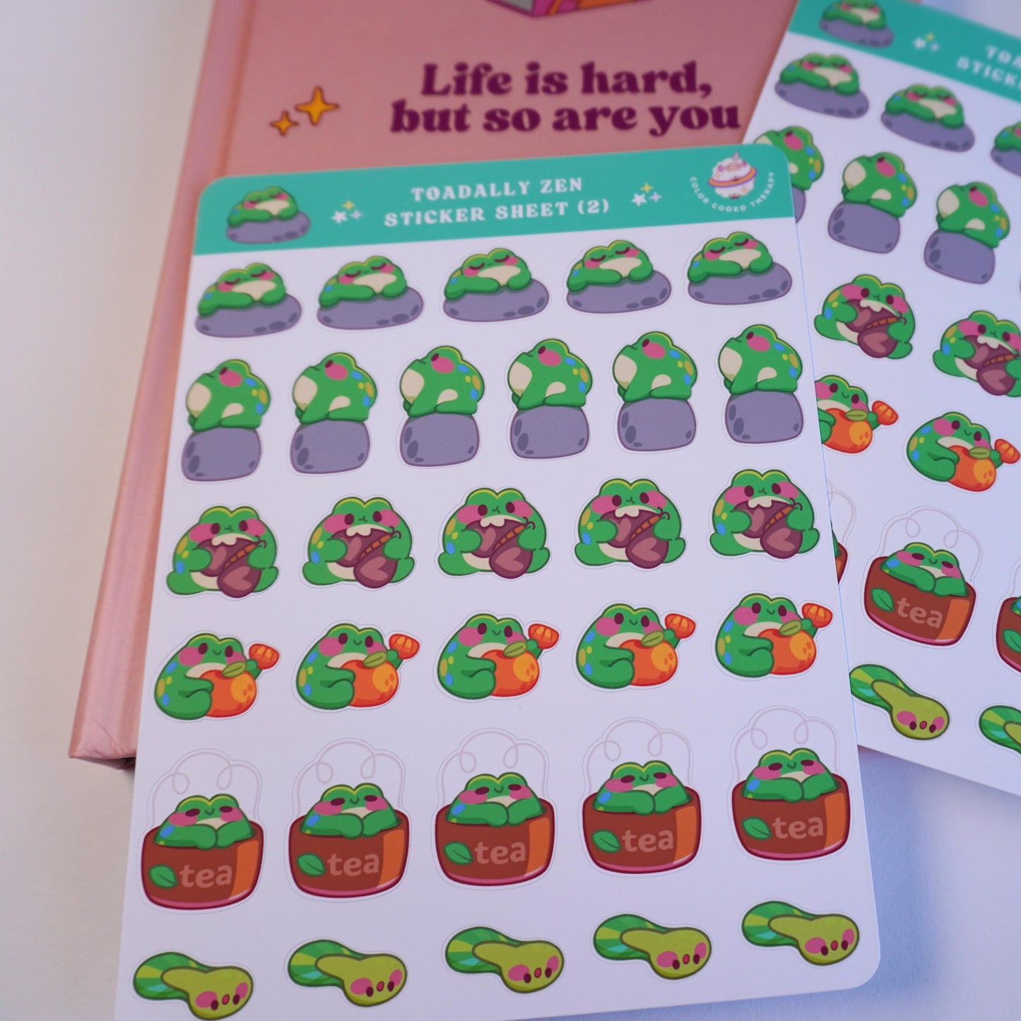 Toadally Zen (2) sticker sheet