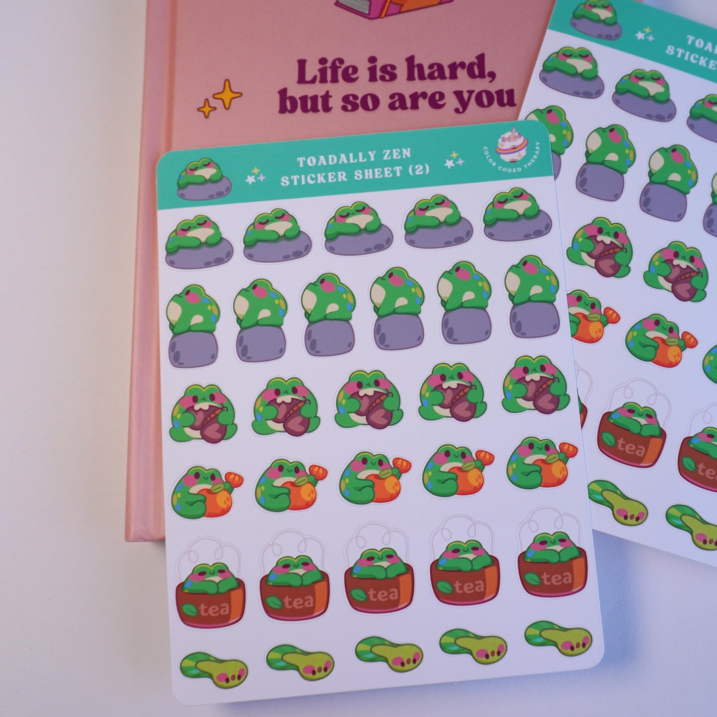 Toadally Zen (2) sticker sheet