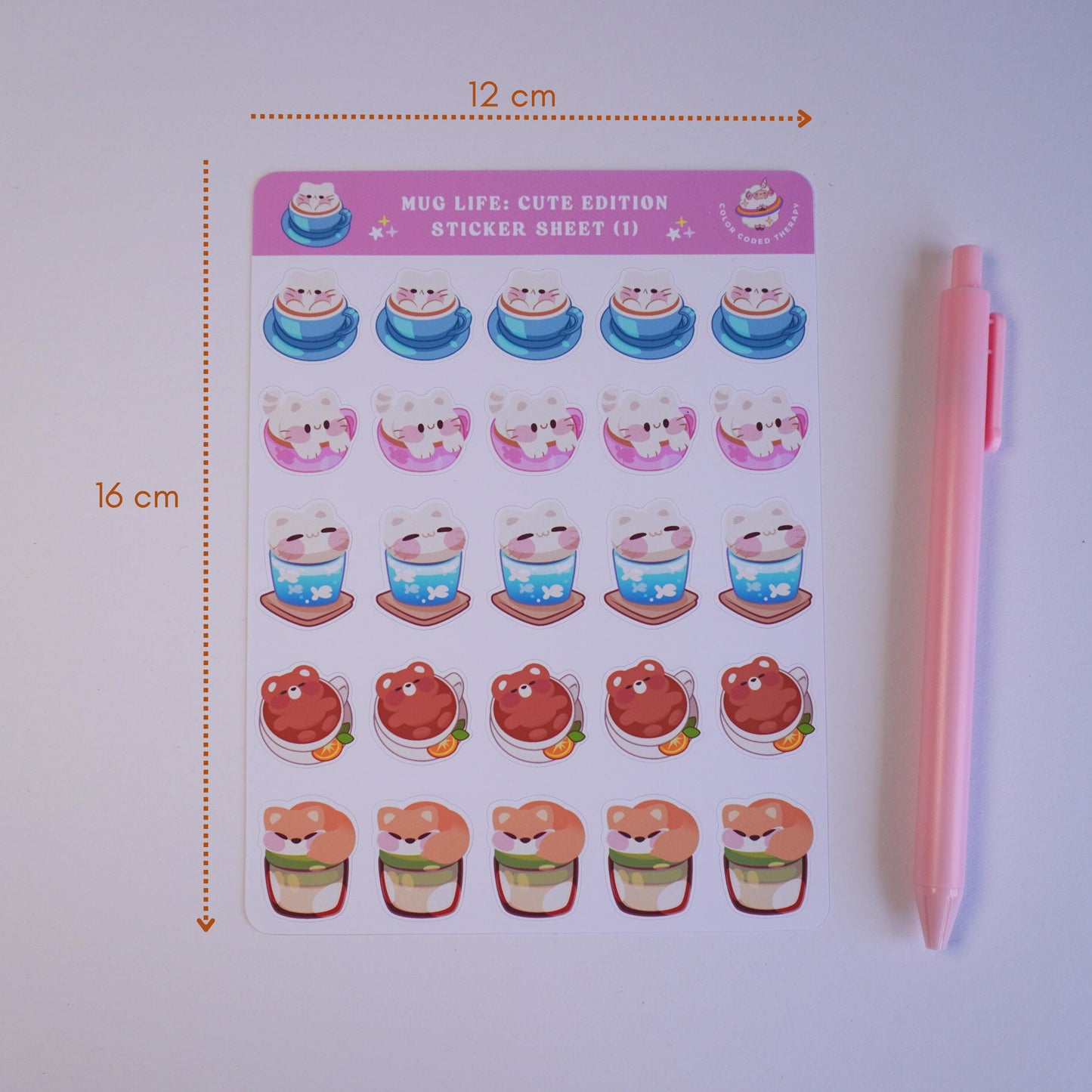 Mug Life: Cute Edition (1) sticker sheet