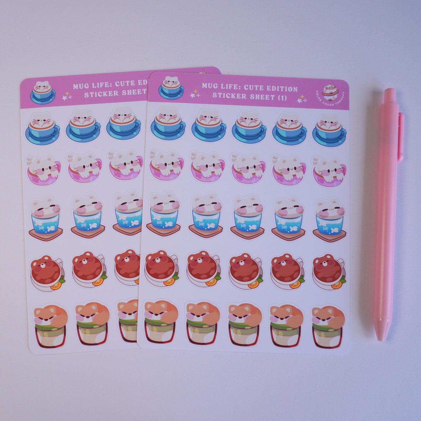 Mug Life: Cute Edition (1) sticker sheet