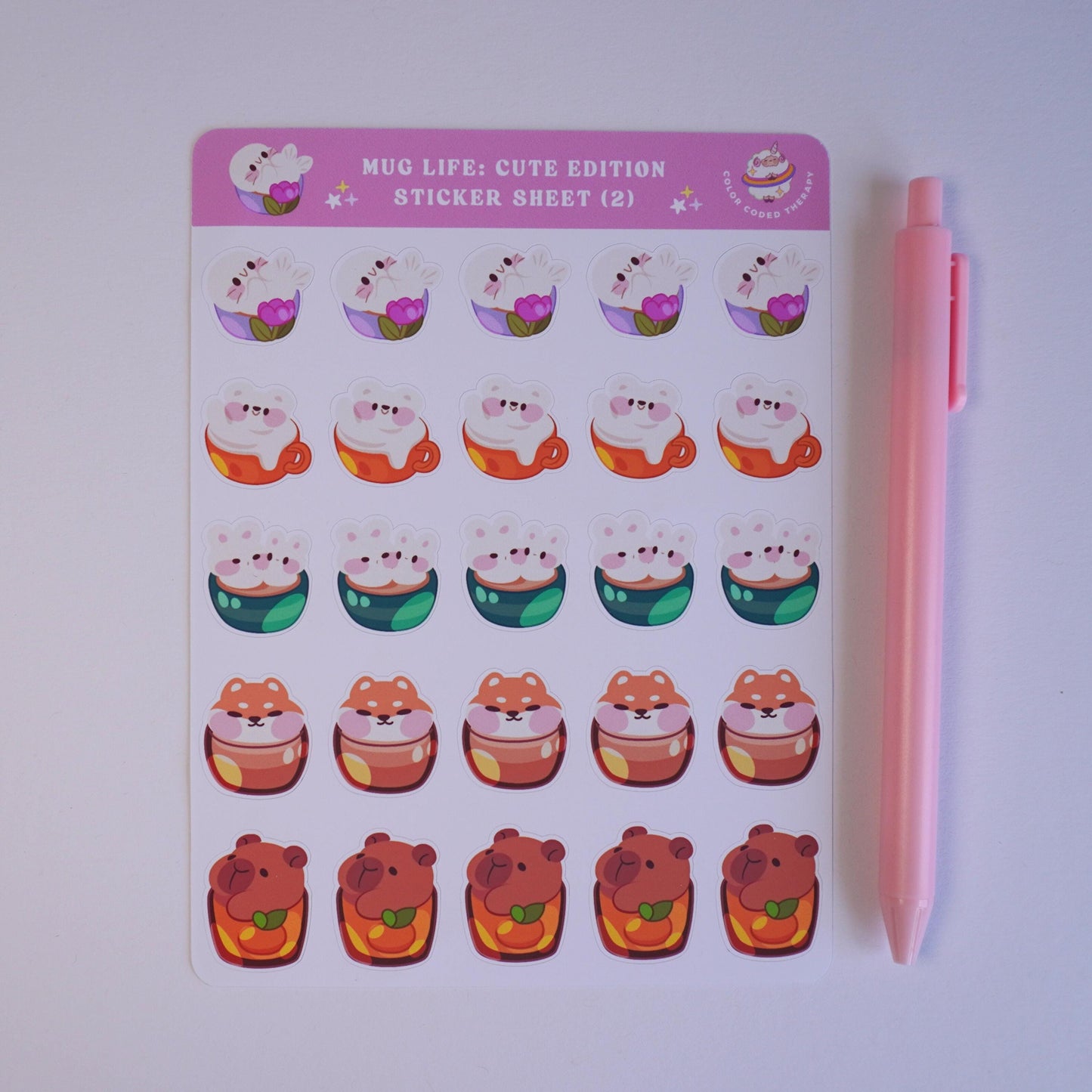Mug Life: Cute Edition (2) sticker sheet